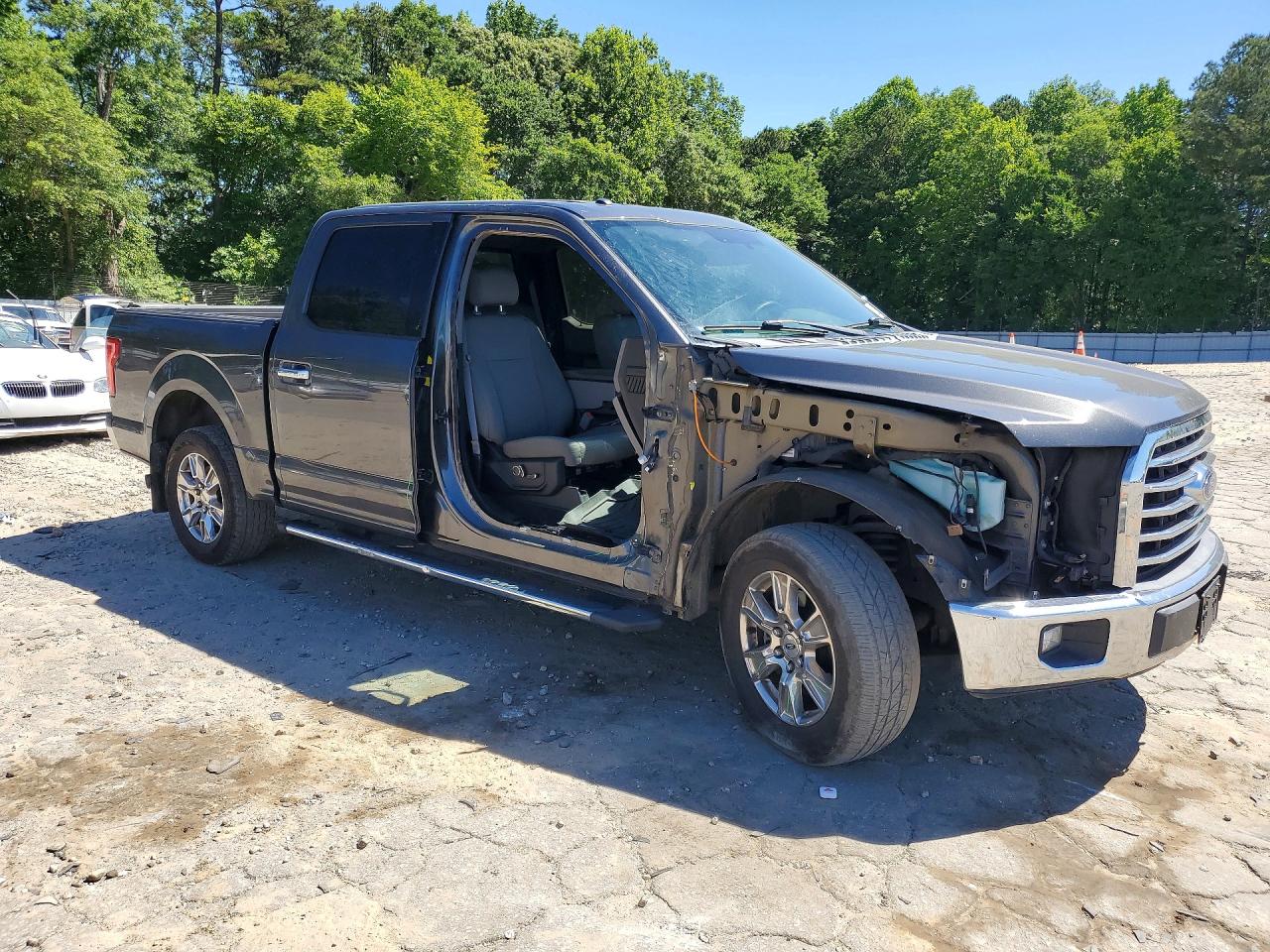 2015 Ford F150 Supercrew Gray vin: 1FTEW1CPXFFC57577