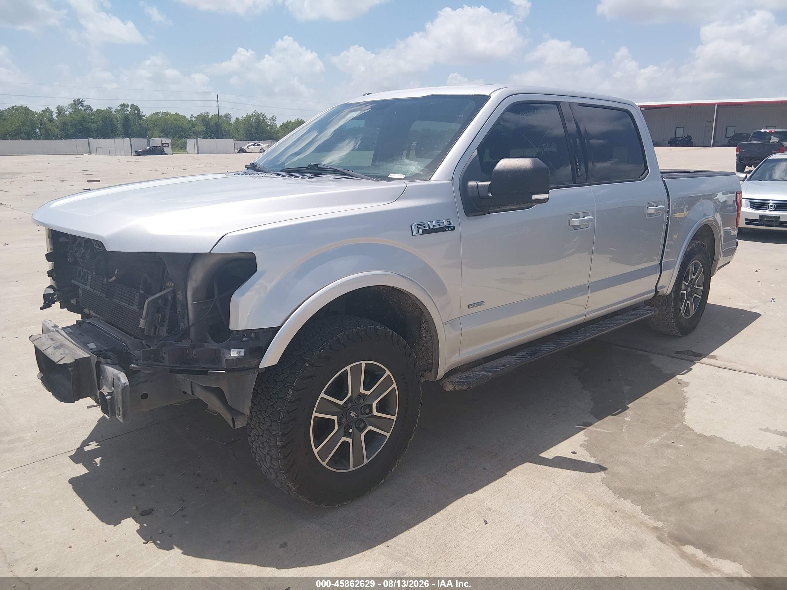 2015 Ford F-150 Xlt Silver vin: 1FTEW1CPXFKD40773