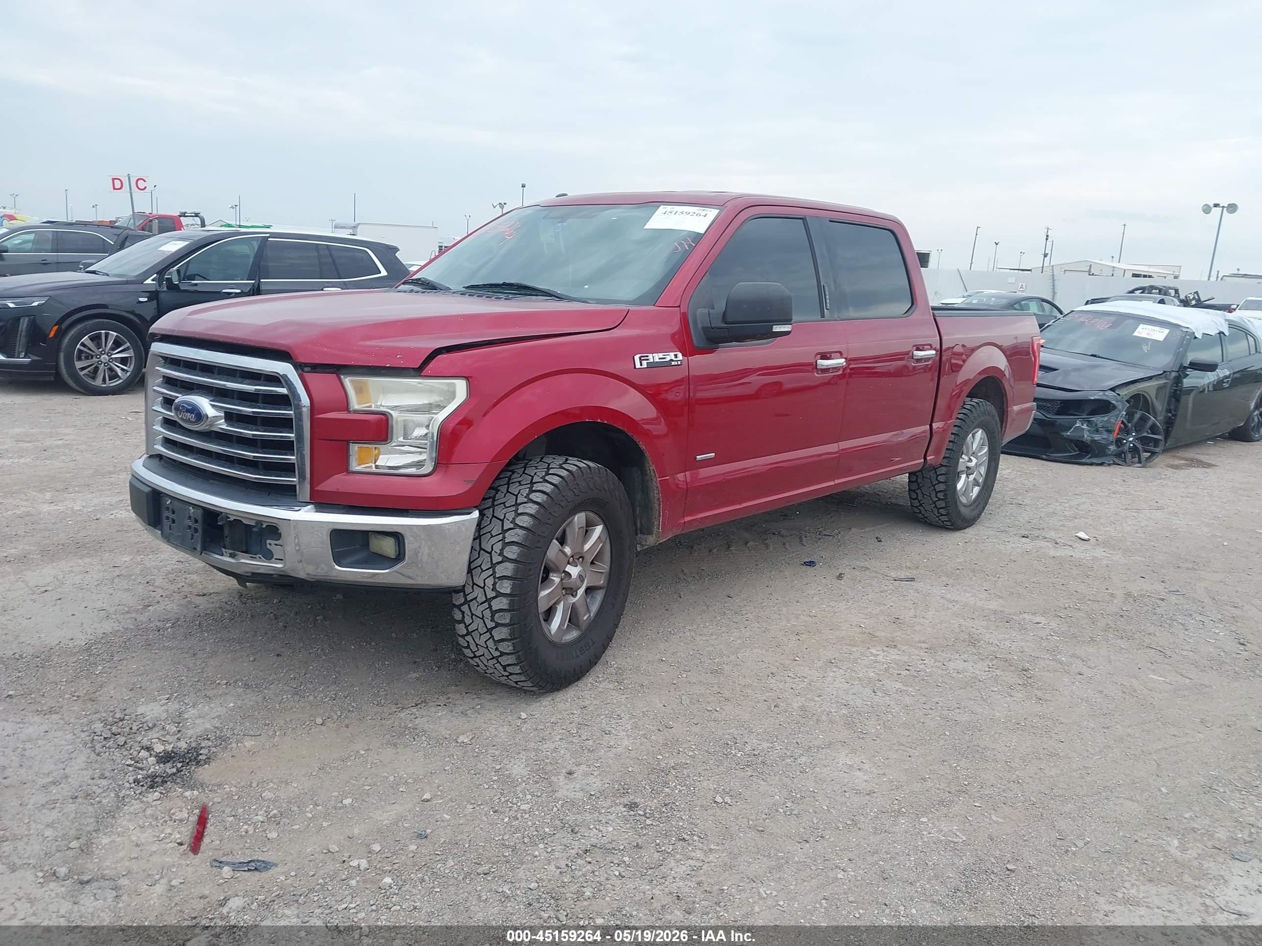 2015 Ford F-150 Xlt Red vin: 1FTEW1CPXFKE19943