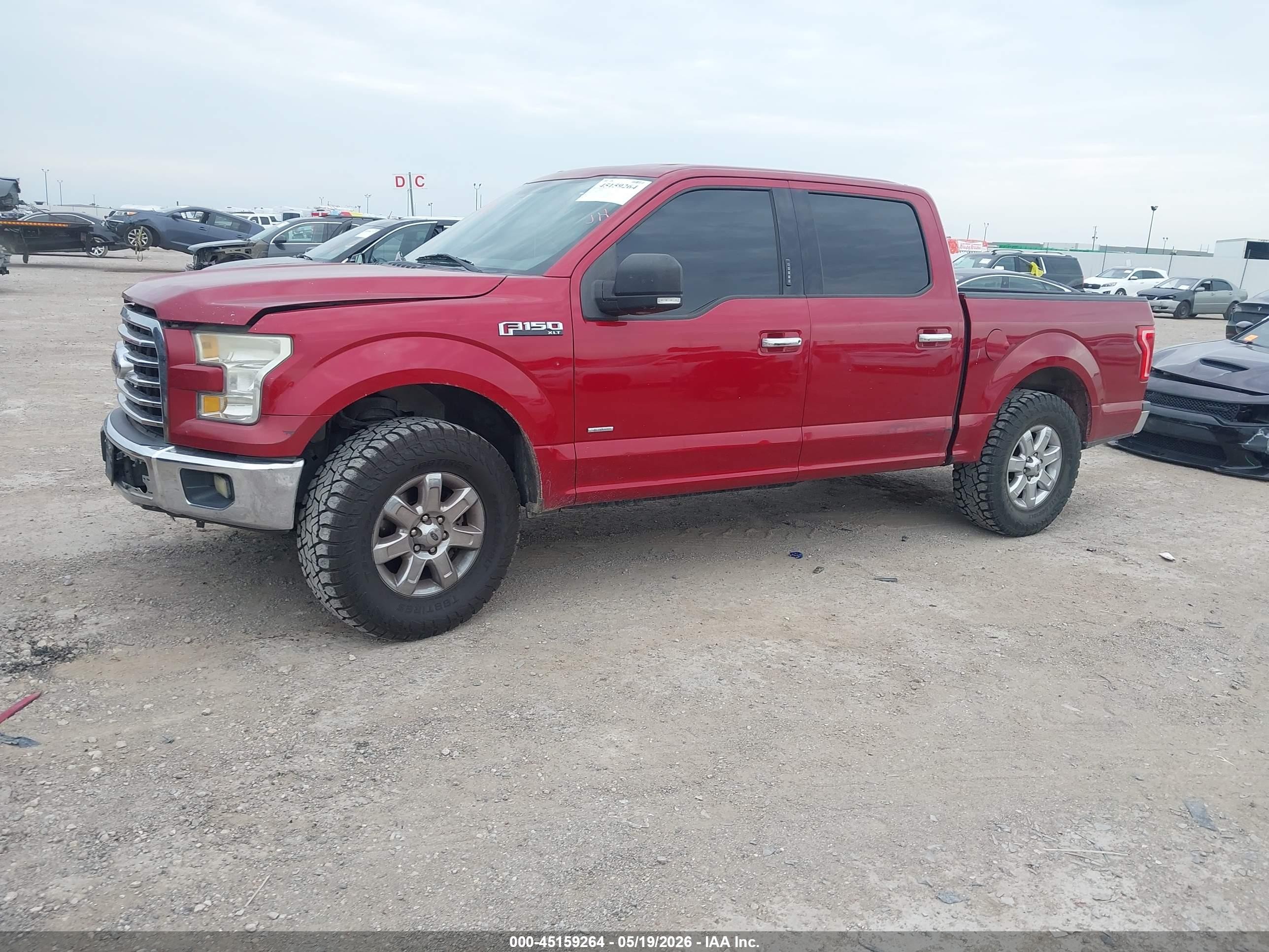 2015 Ford F-150 Xlt Red vin: 1FTEW1CPXFKE19943