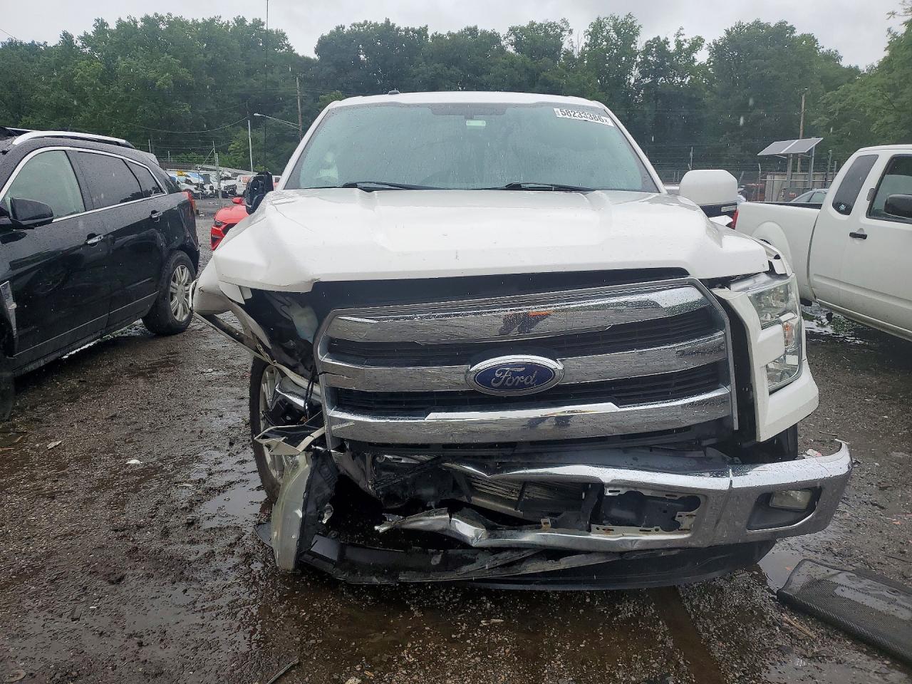 2015 Ford F150 Supercrew White vin: 1FTEW1CPXFKE54420