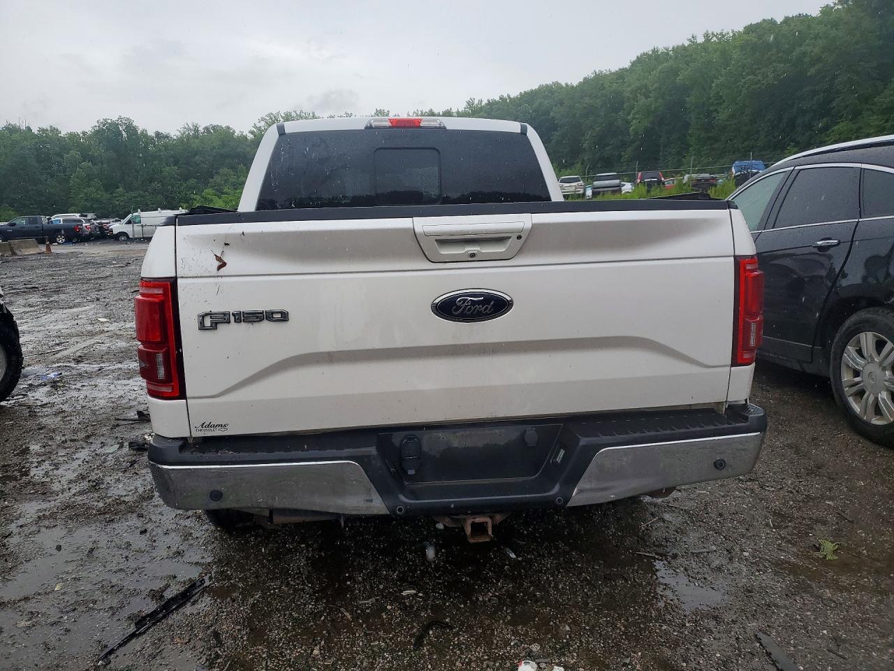 2015 Ford F150 Supercrew White vin: 1FTEW1CPXFKE54420