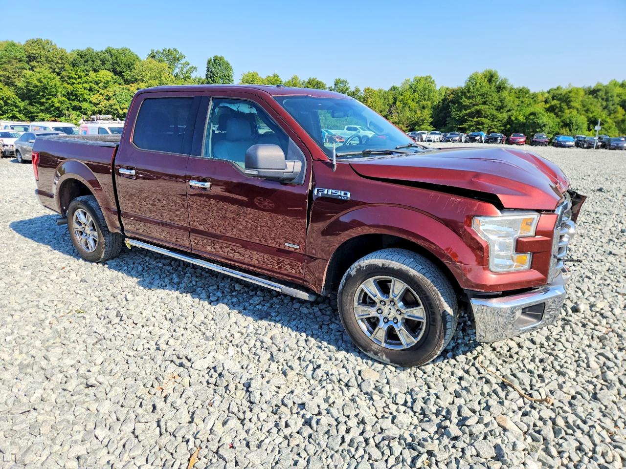 2015 Ford F150 Supercrew Burgundy vin: 1FTEW1CPXFKE65496
