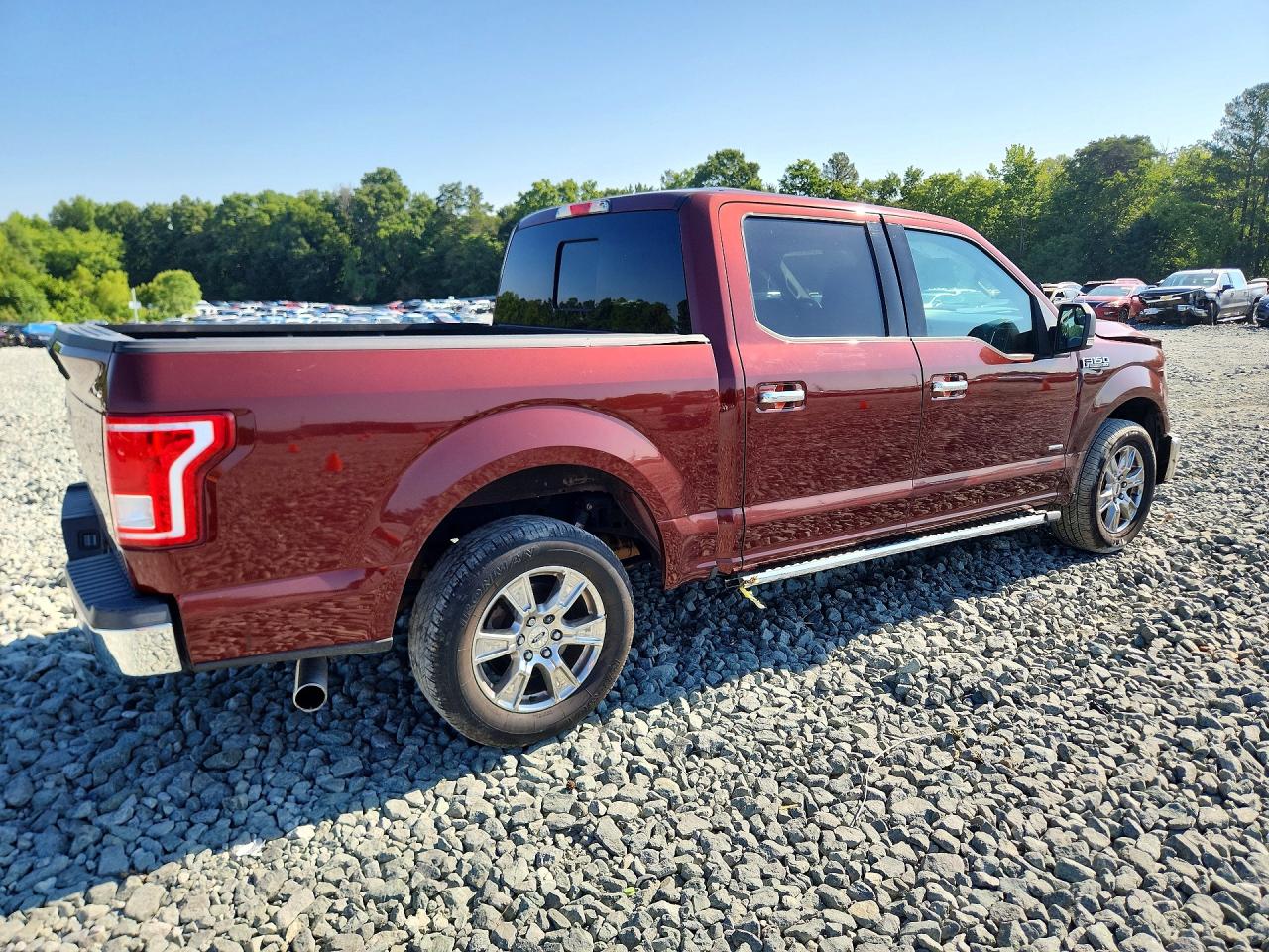 2015 Ford F150 Supercrew Burgundy vin: 1FTEW1CPXFKE65496