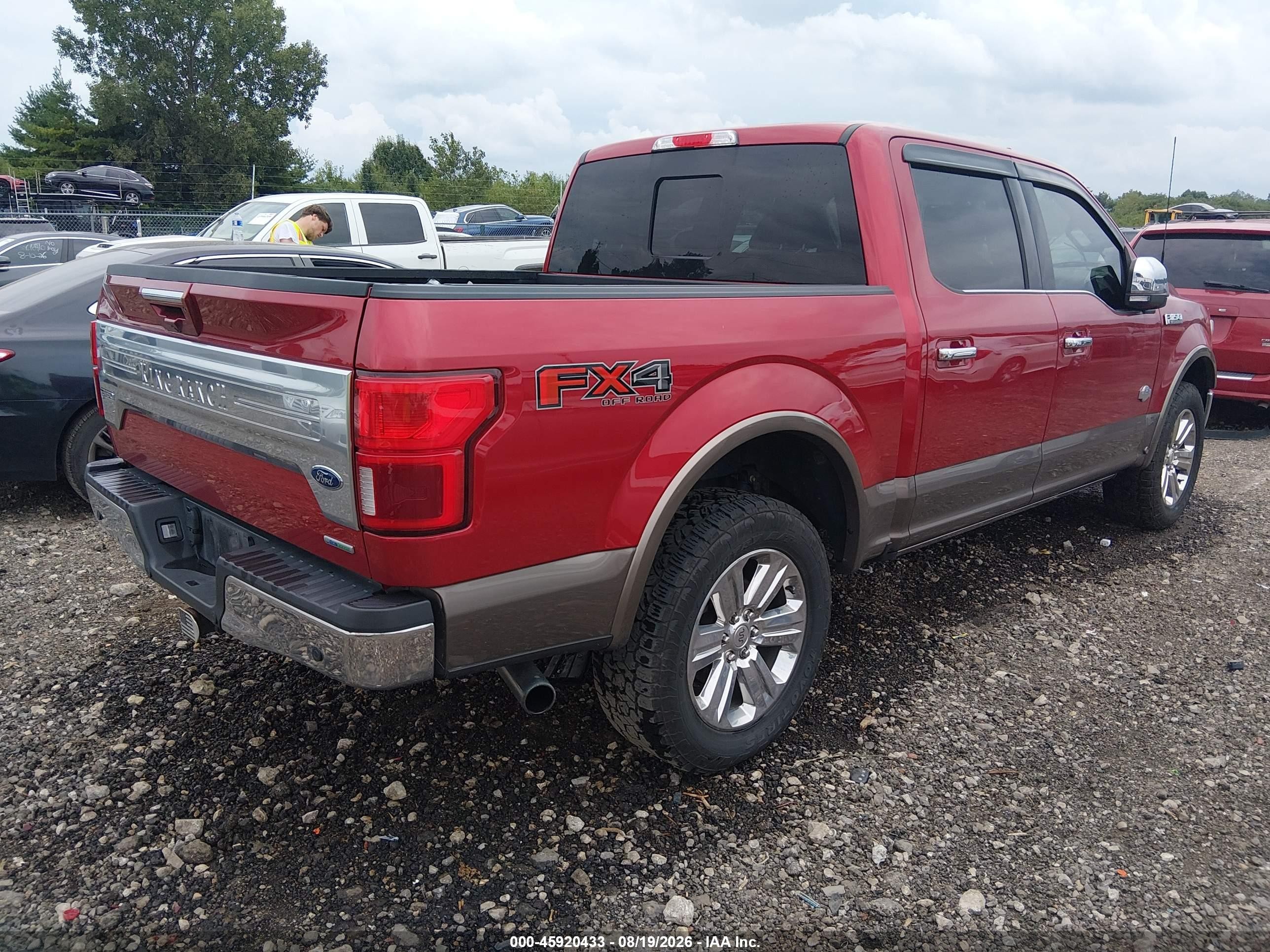 2020 Ford F-150 King Ranch Maroon vin: 1FTEW1E44LFA35034