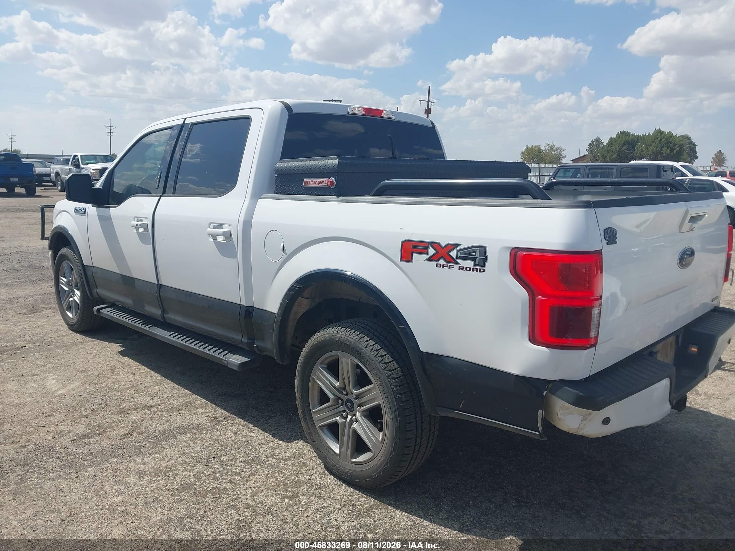 2019 Ford F-150 Lariat White vin: 1FTEW1E4XKKD89176