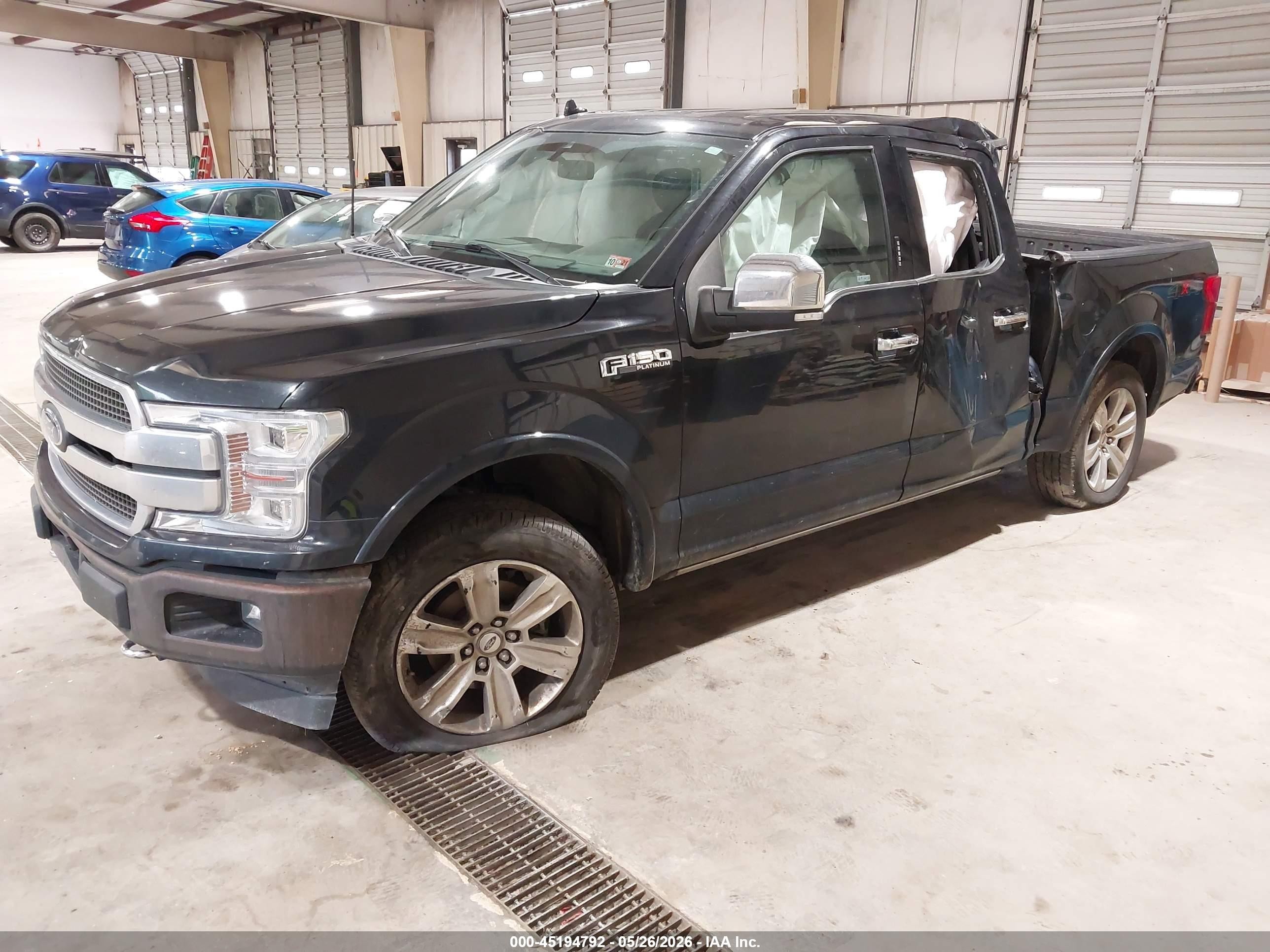 2020 Ford F-150 Platinum Черный vin: 1FTEW1E4XLFA26516