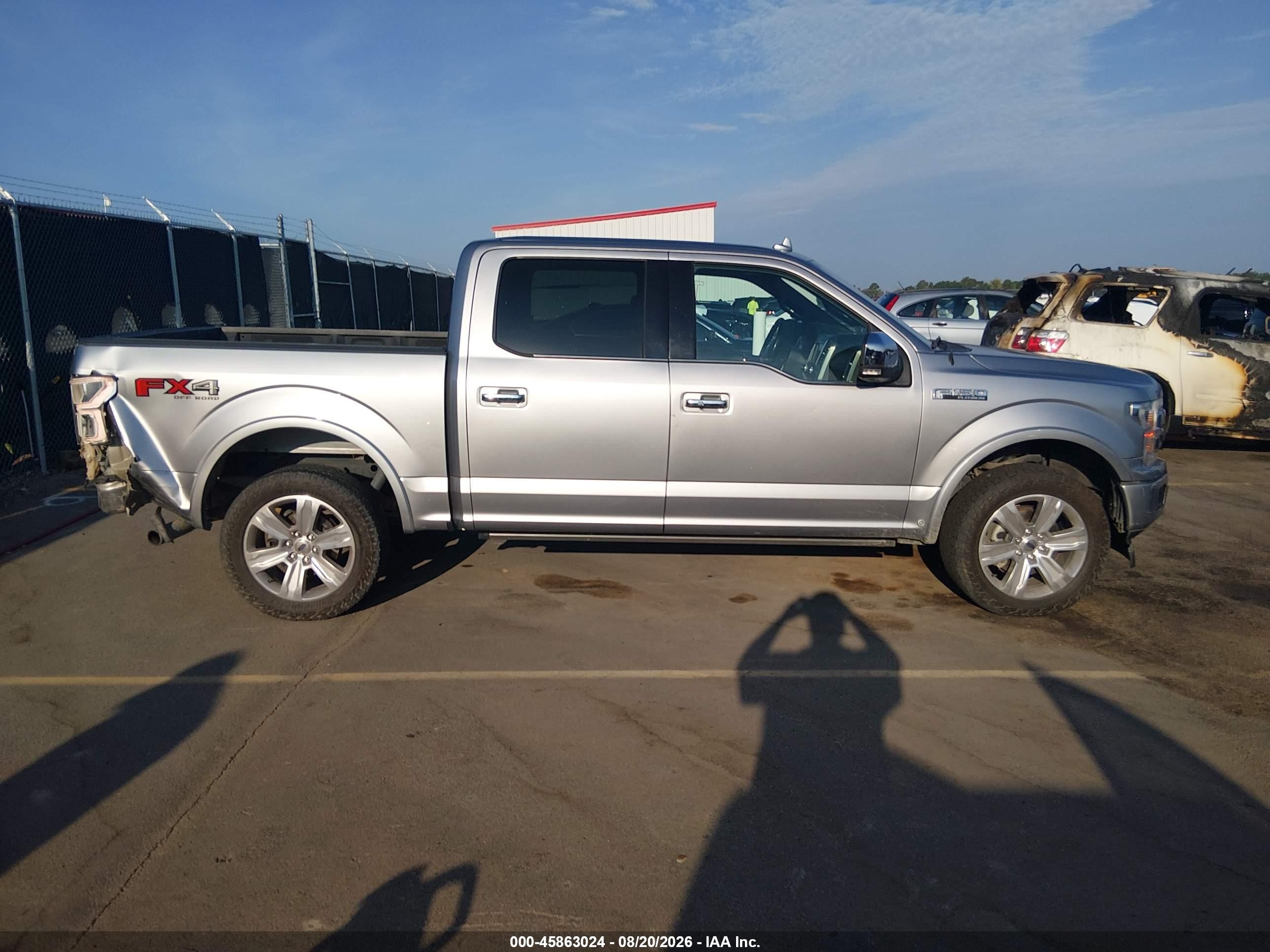 2020 Ford F-150 Platinum Silver vin: 1FTEW1E4XLFB97671