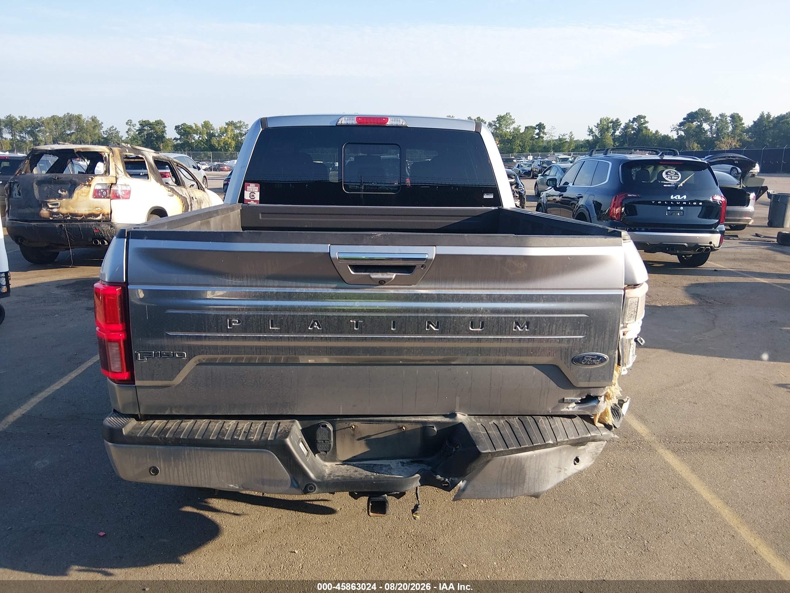 2020 Ford F-150 Platinum Silver vin: 1FTEW1E4XLFB97671