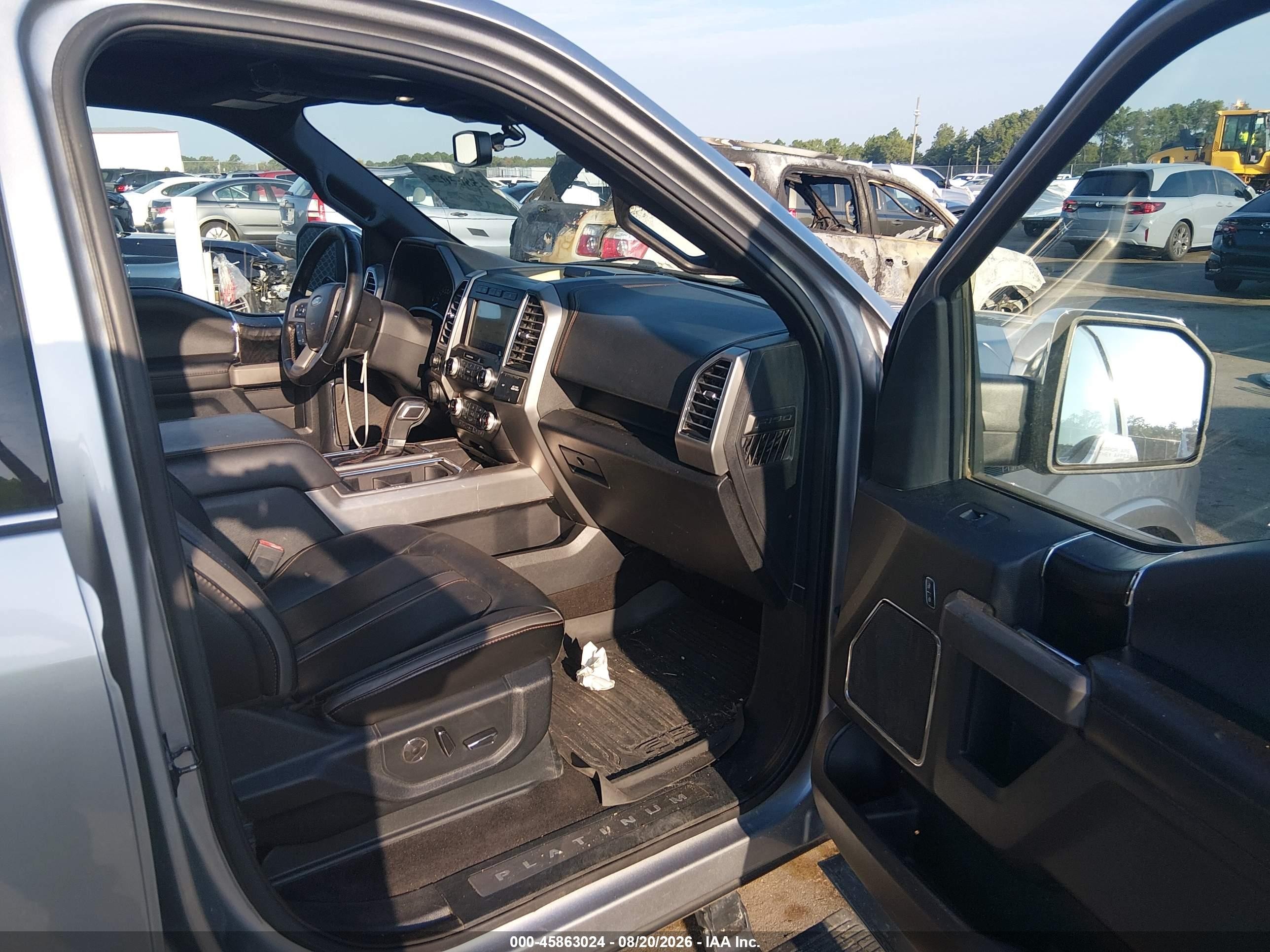 2020 Ford F-150 Platinum Silver vin: 1FTEW1E4XLFB97671