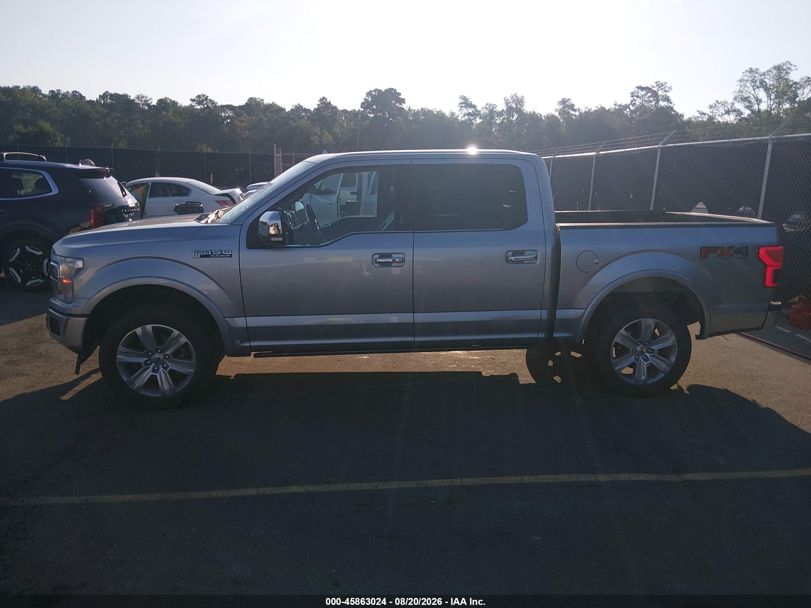2020 Ford F-150 Platinum Silver vin: 1FTEW1E4XLFB97671