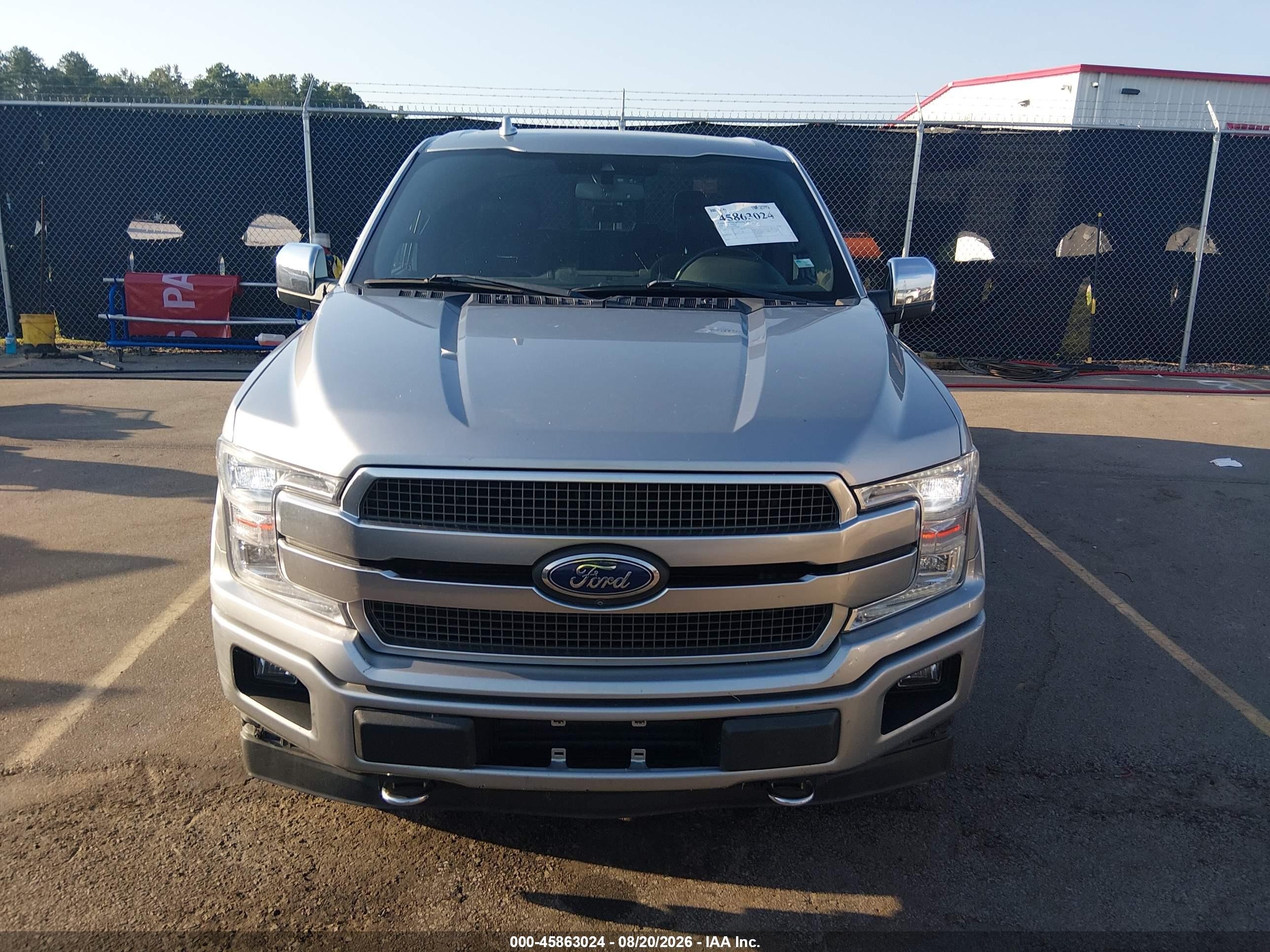 2020 Ford F-150 Platinum Silver vin: 1FTEW1E4XLFB97671