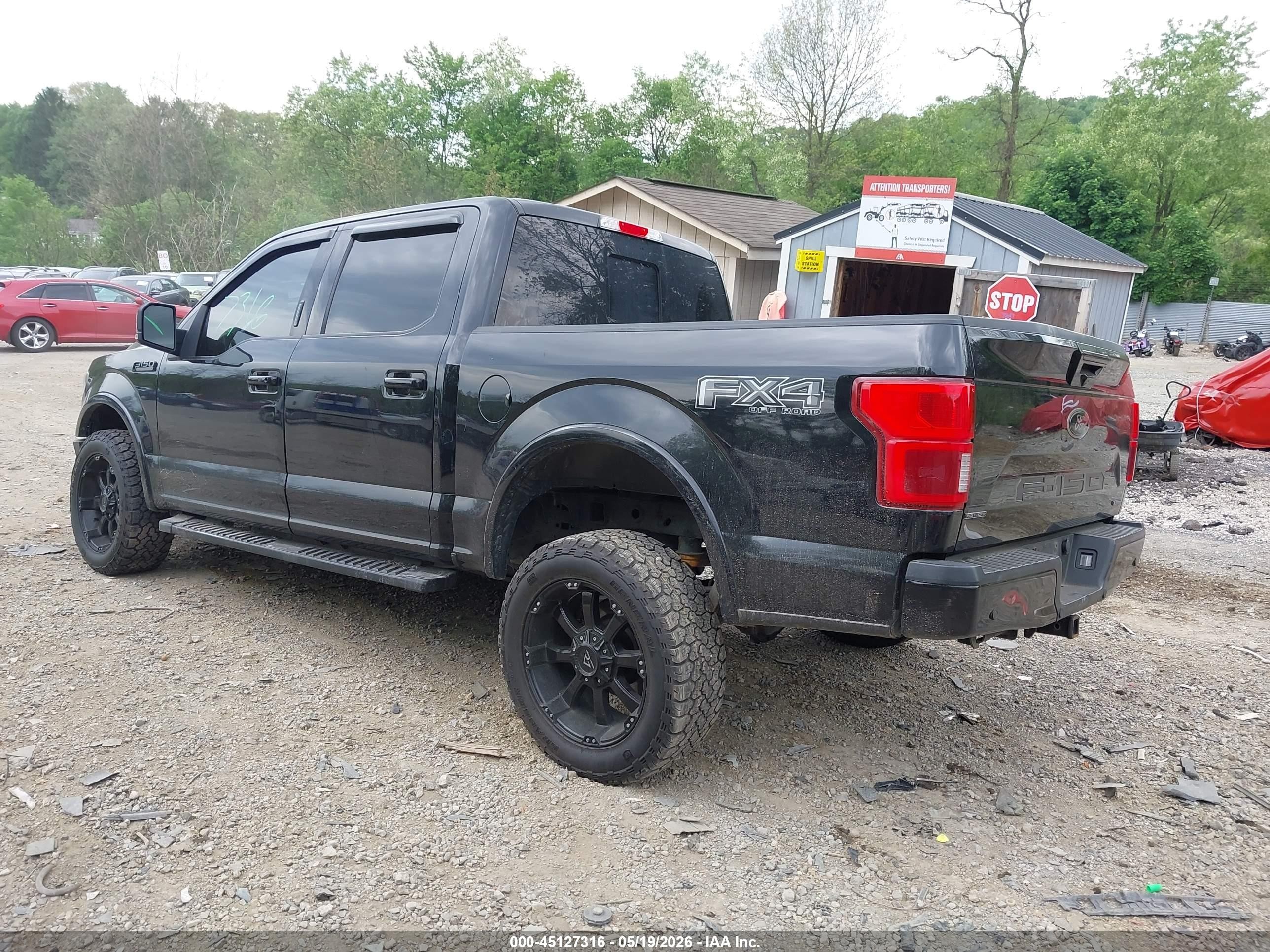 2020 Ford F-150 Lariat Black vin: 1FTEW1E4XLFC02187