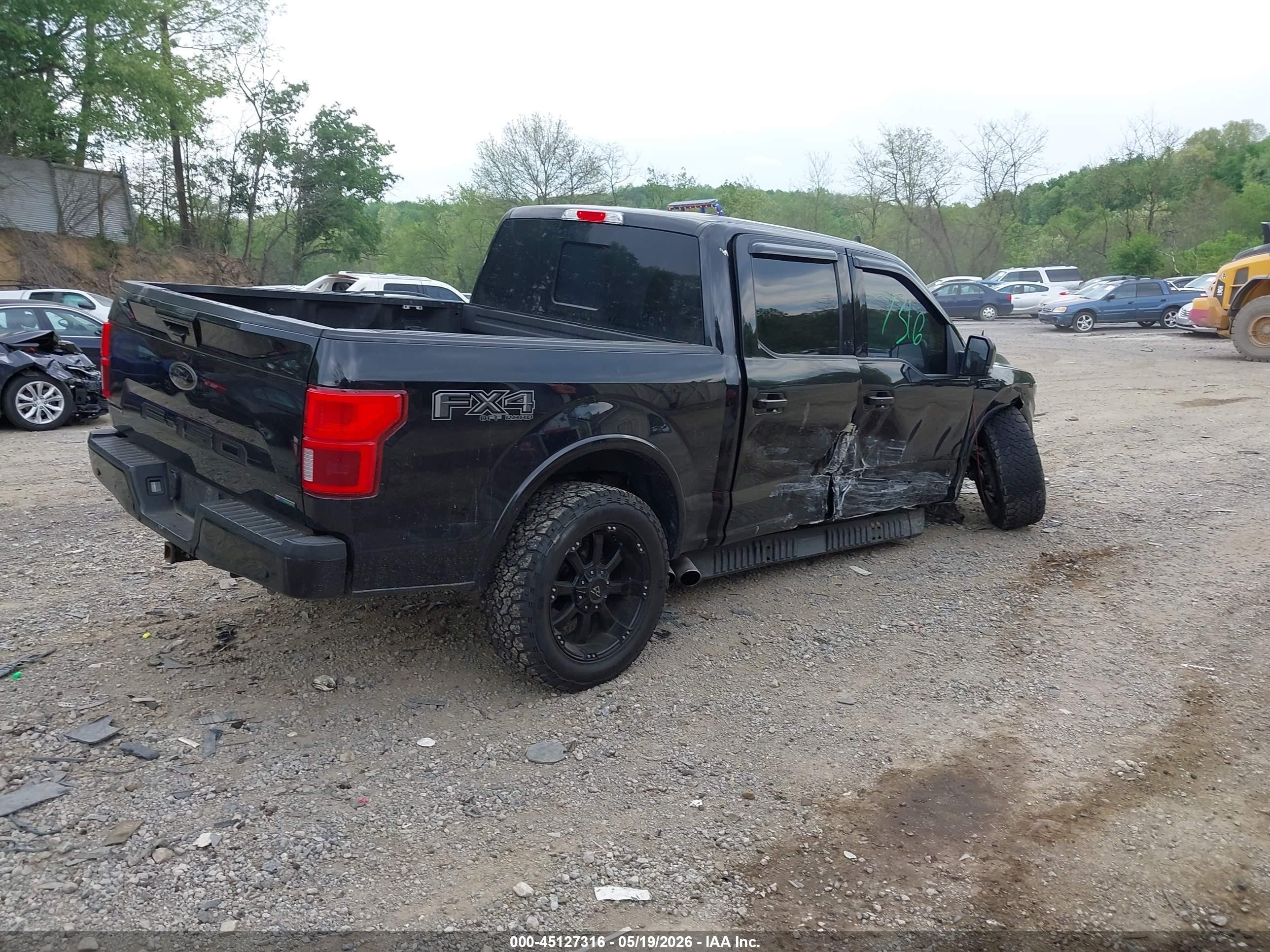 2020 Ford F-150 Lariat Black vin: 1FTEW1E4XLFC02187