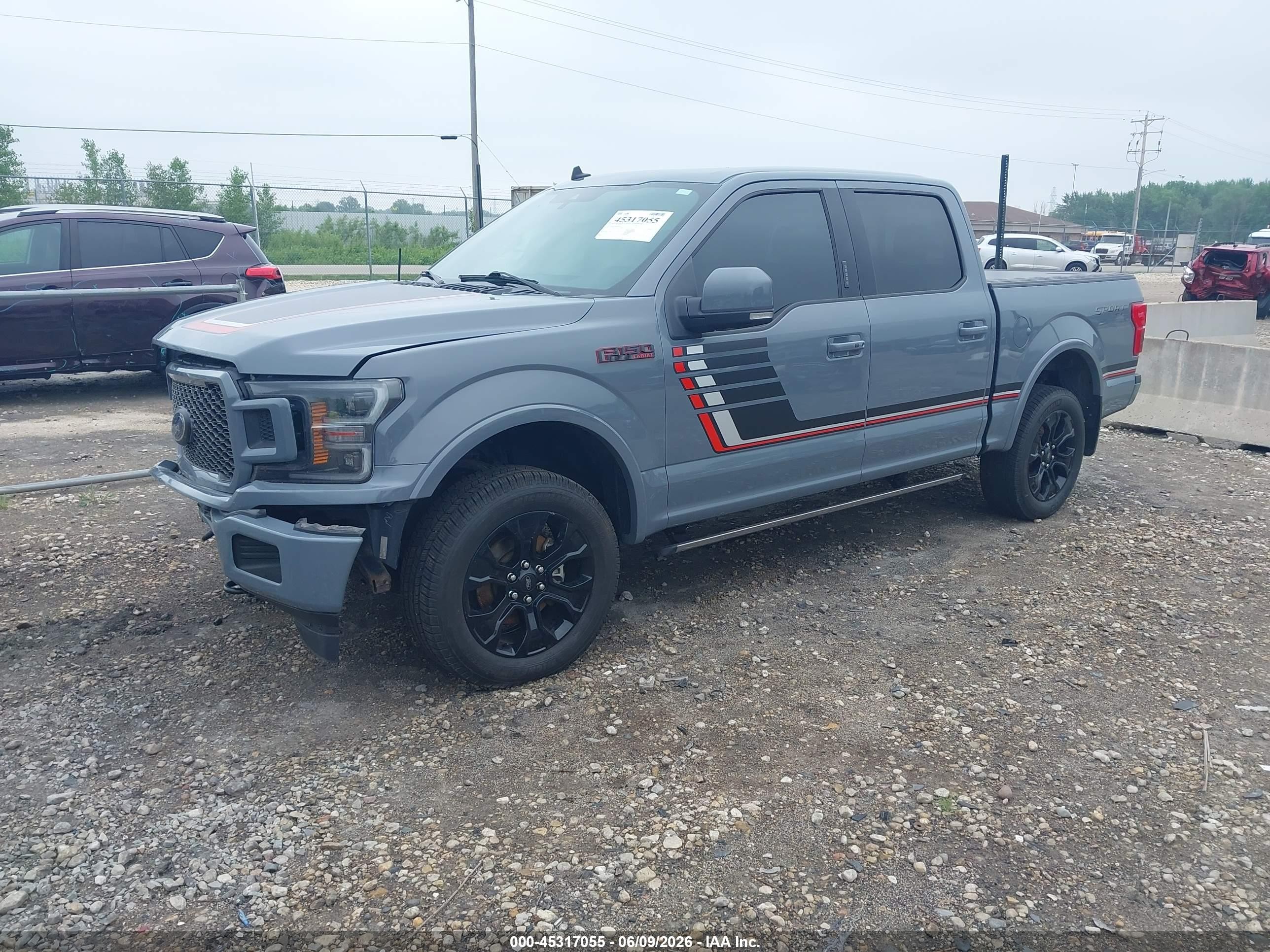 2019 Ford F-150 Lariat Серый vin: 1FTEW1E51KFA24371