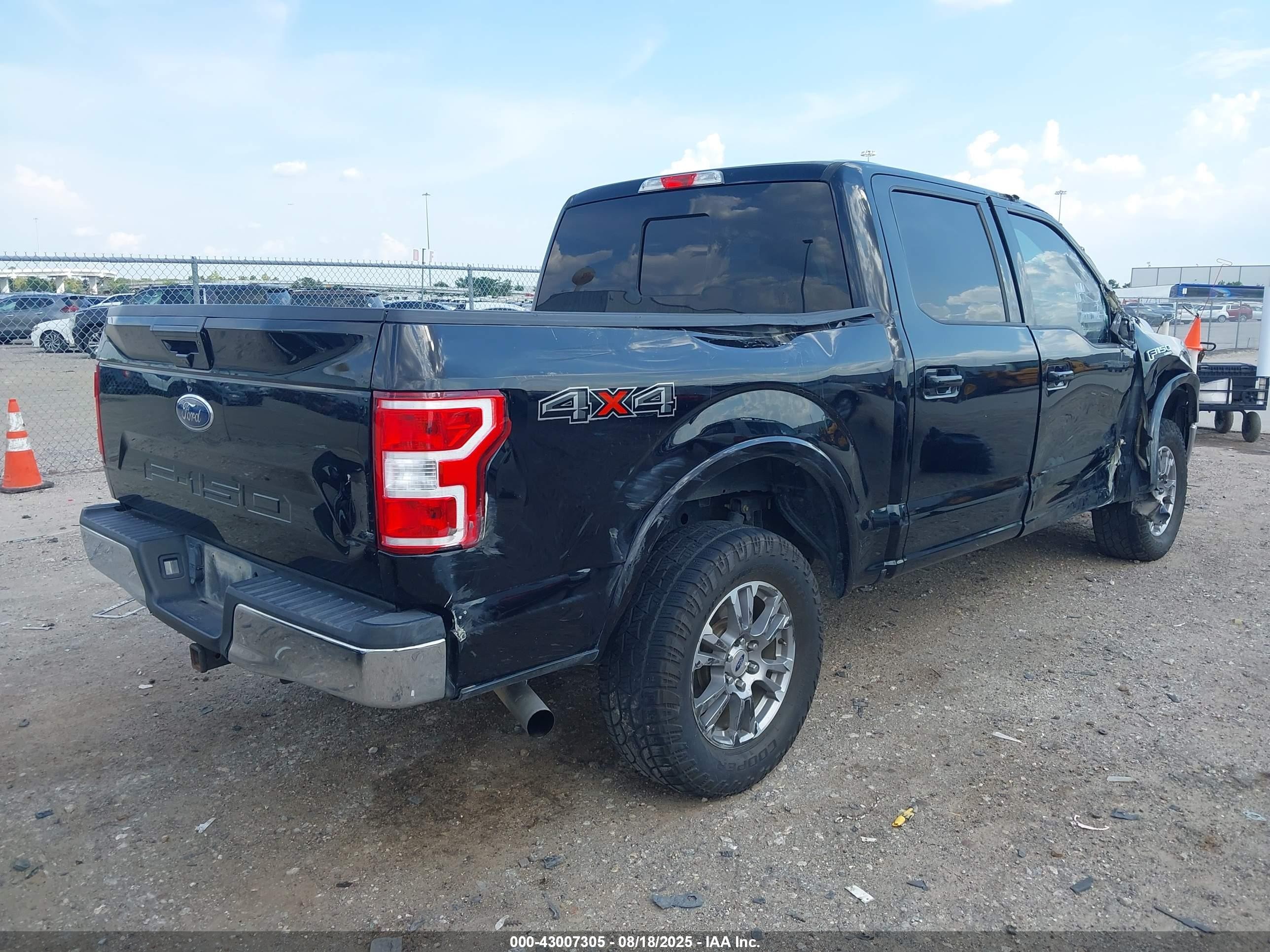 2018 Ford F-150 Lariat Черный vin: 1FTEW1E53JKE43991