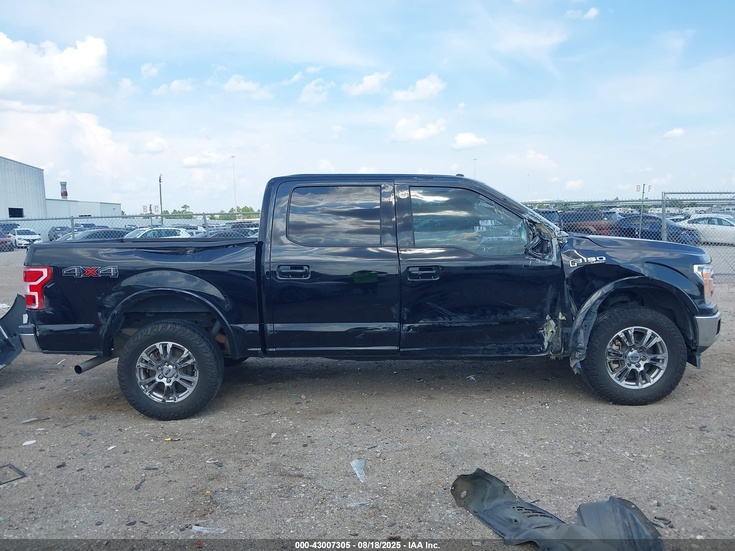 2018 Ford F-150 Lariat Черный vin: 1FTEW1E53JKE43991