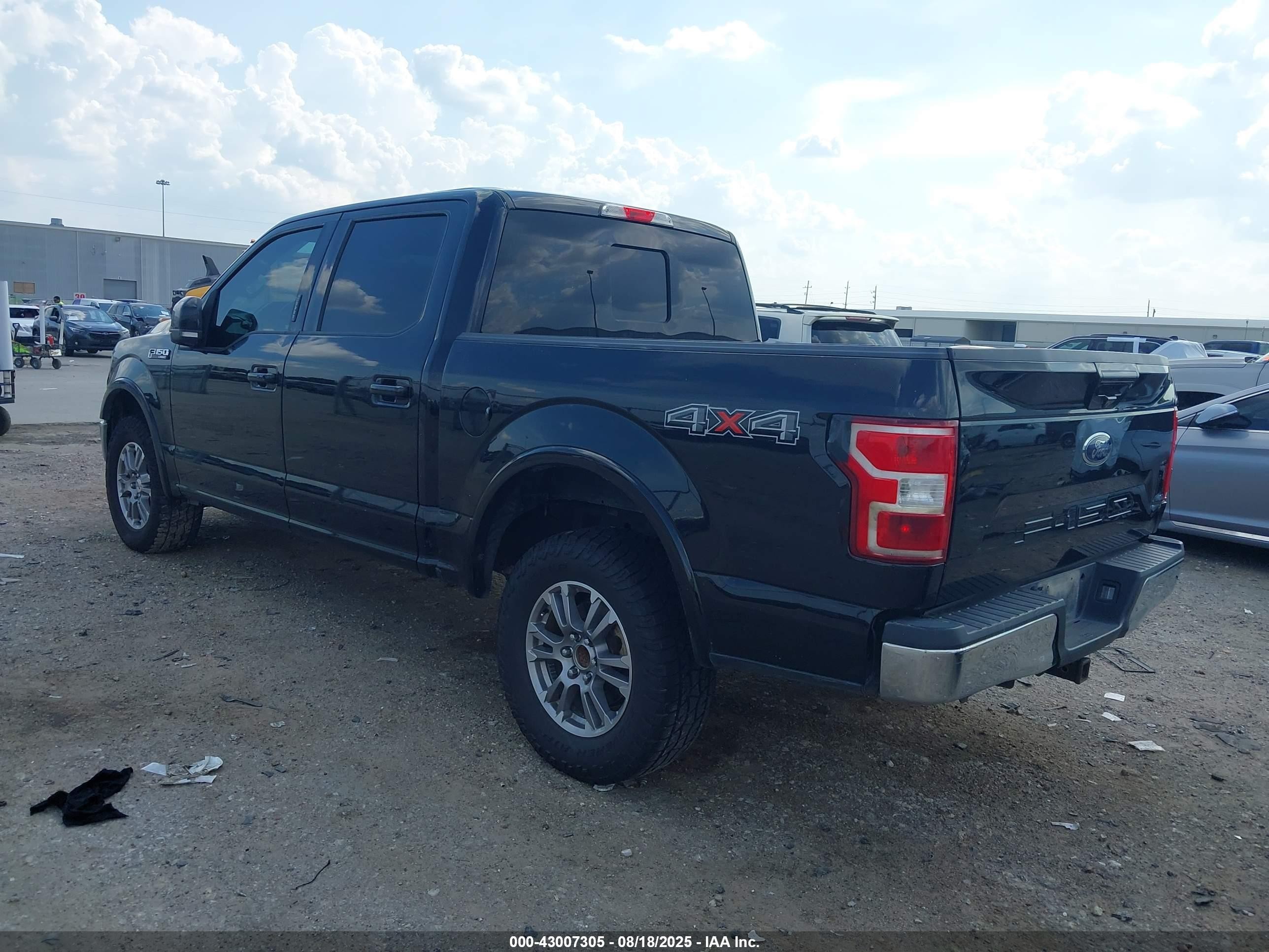 2018 Ford F-150 Lariat Черный vin: 1FTEW1E53JKE43991
