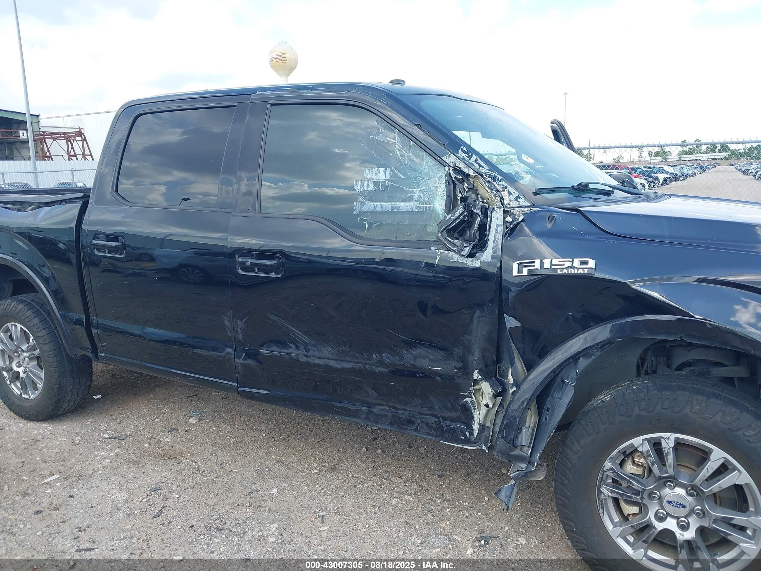 2018 Ford F-150 Lariat Черный vin: 1FTEW1E53JKE43991