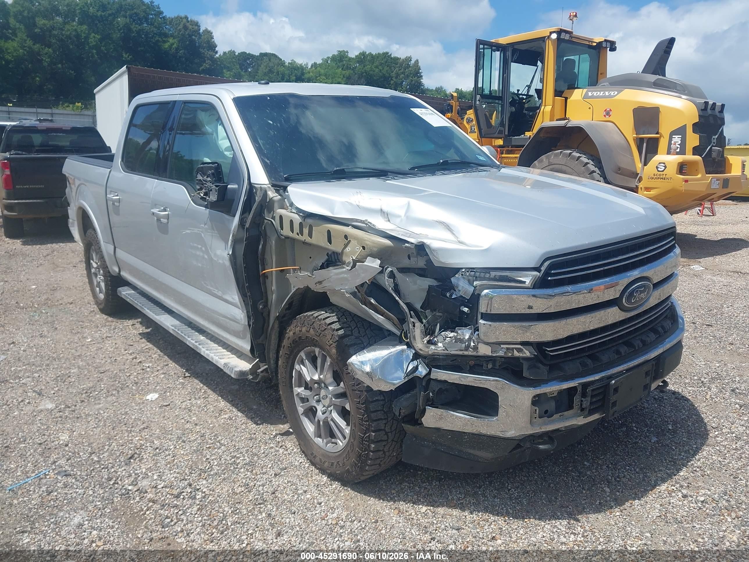 2018 Ford F-150 Lariat Gray vin: 1FTEW1E56JKD54206