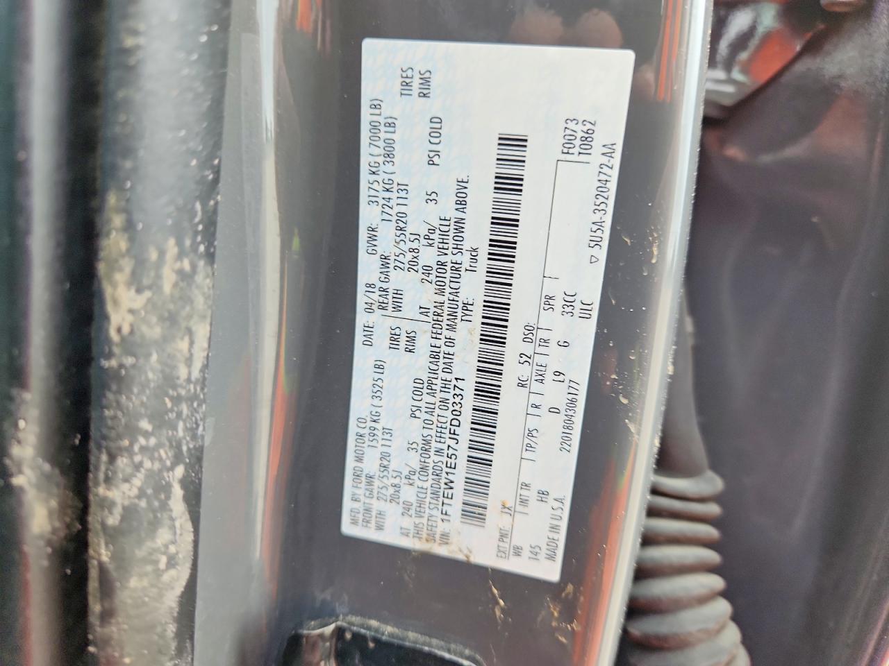 2018 Ford F150 Supercrew Gray vin: 1FTEW1E57JFD03371