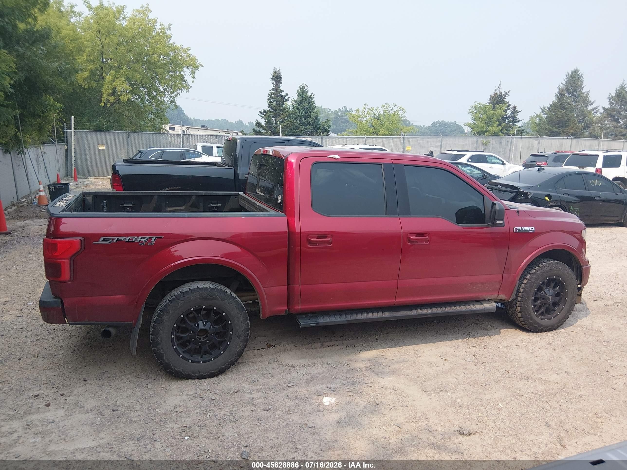 2019 Ford F-150 Xlt Burgundy vin: 1FTEW1E5XKFD35846