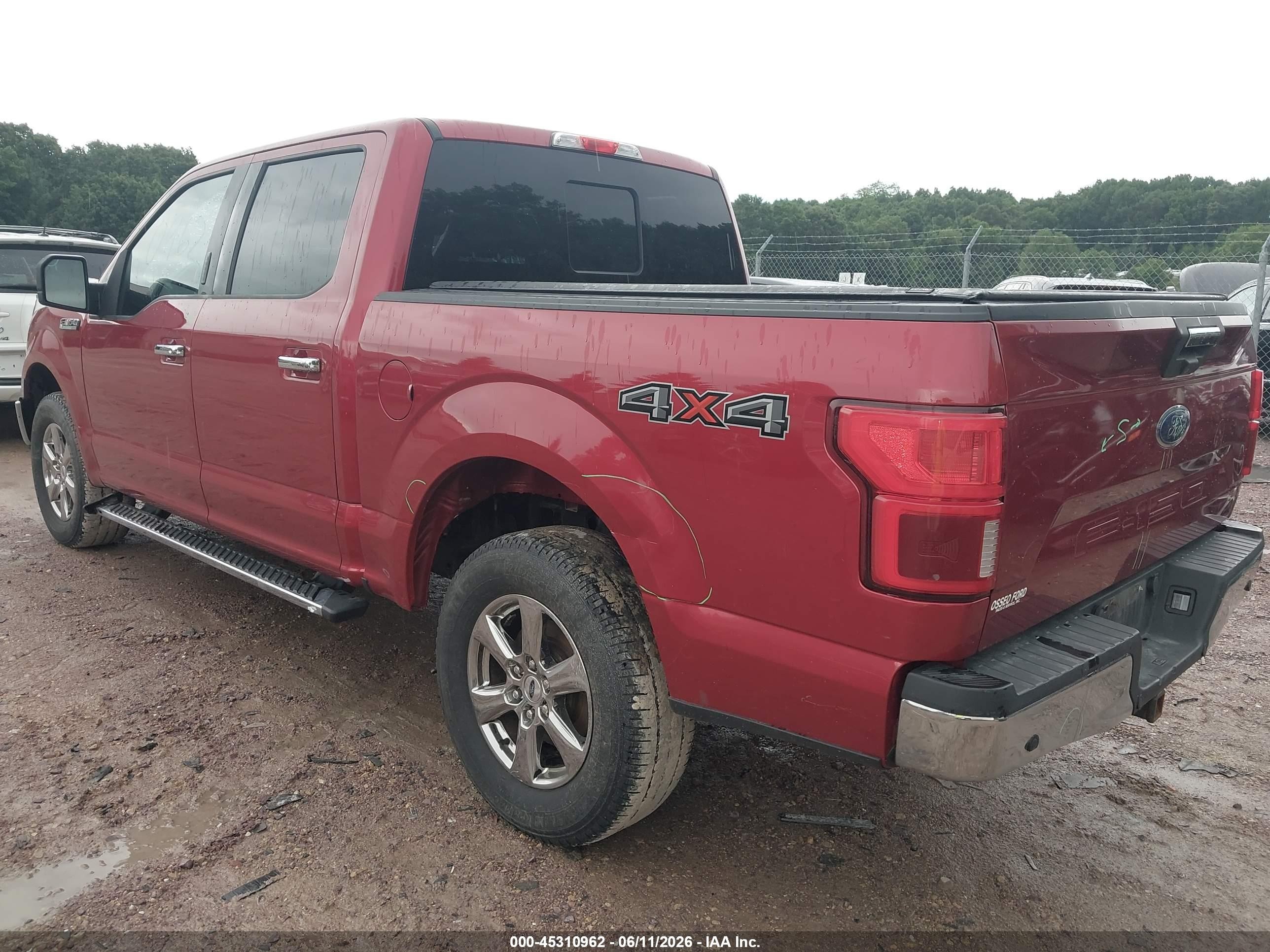 2020 Ford F-150 Xlt Red vin: 1FTEW1E5XLKF09861