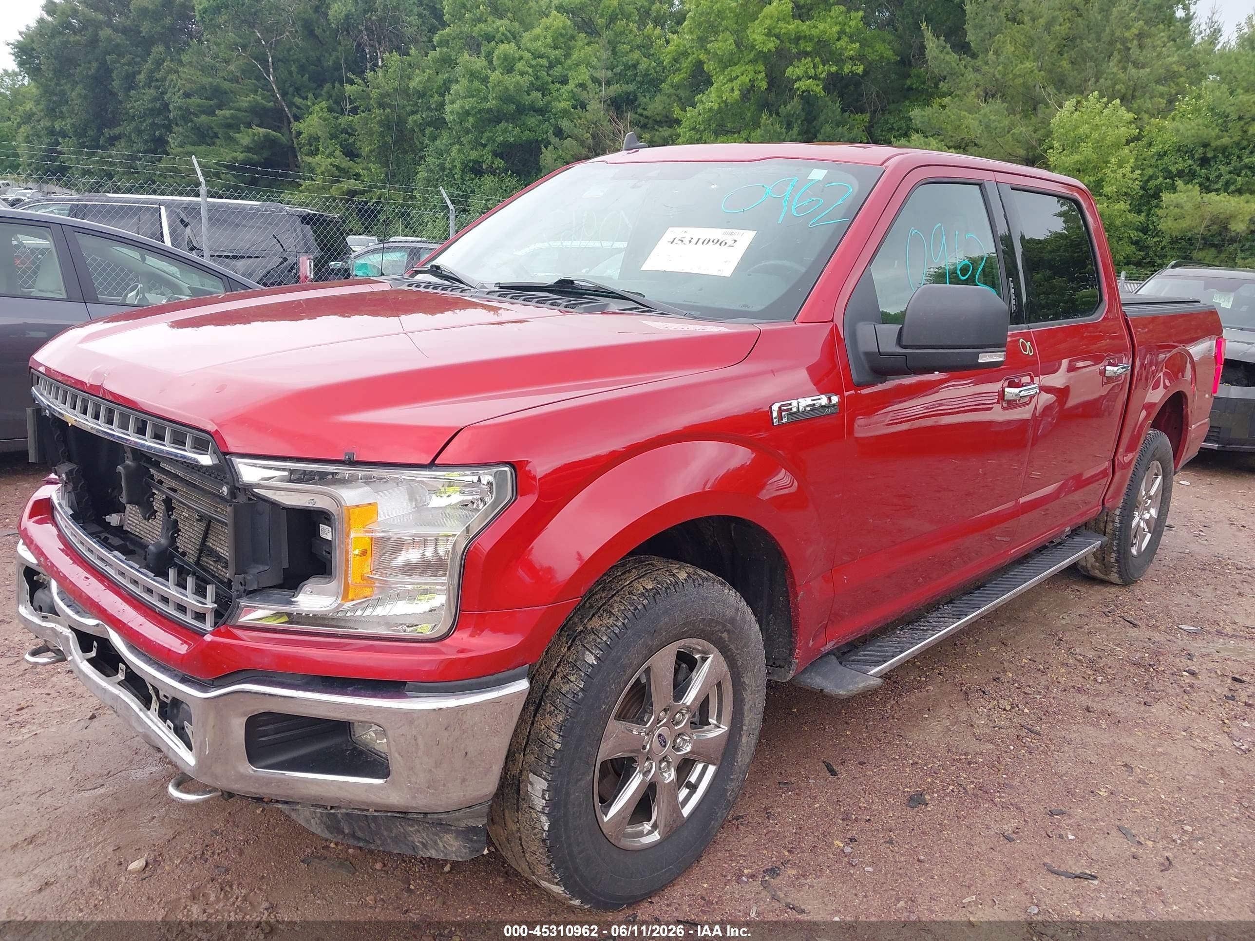2020 Ford F-150 Xlt Red vin: 1FTEW1E5XLKF09861