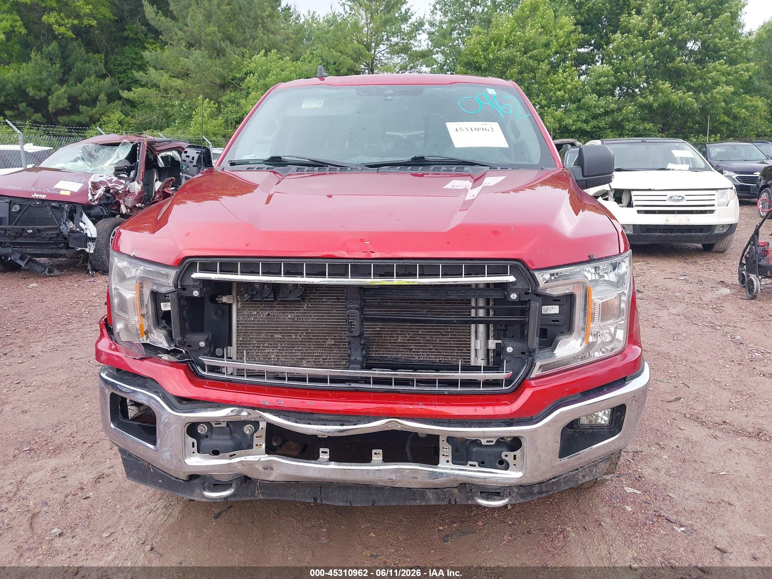 2020 Ford F-150 Xlt Red vin: 1FTEW1E5XLKF09861
