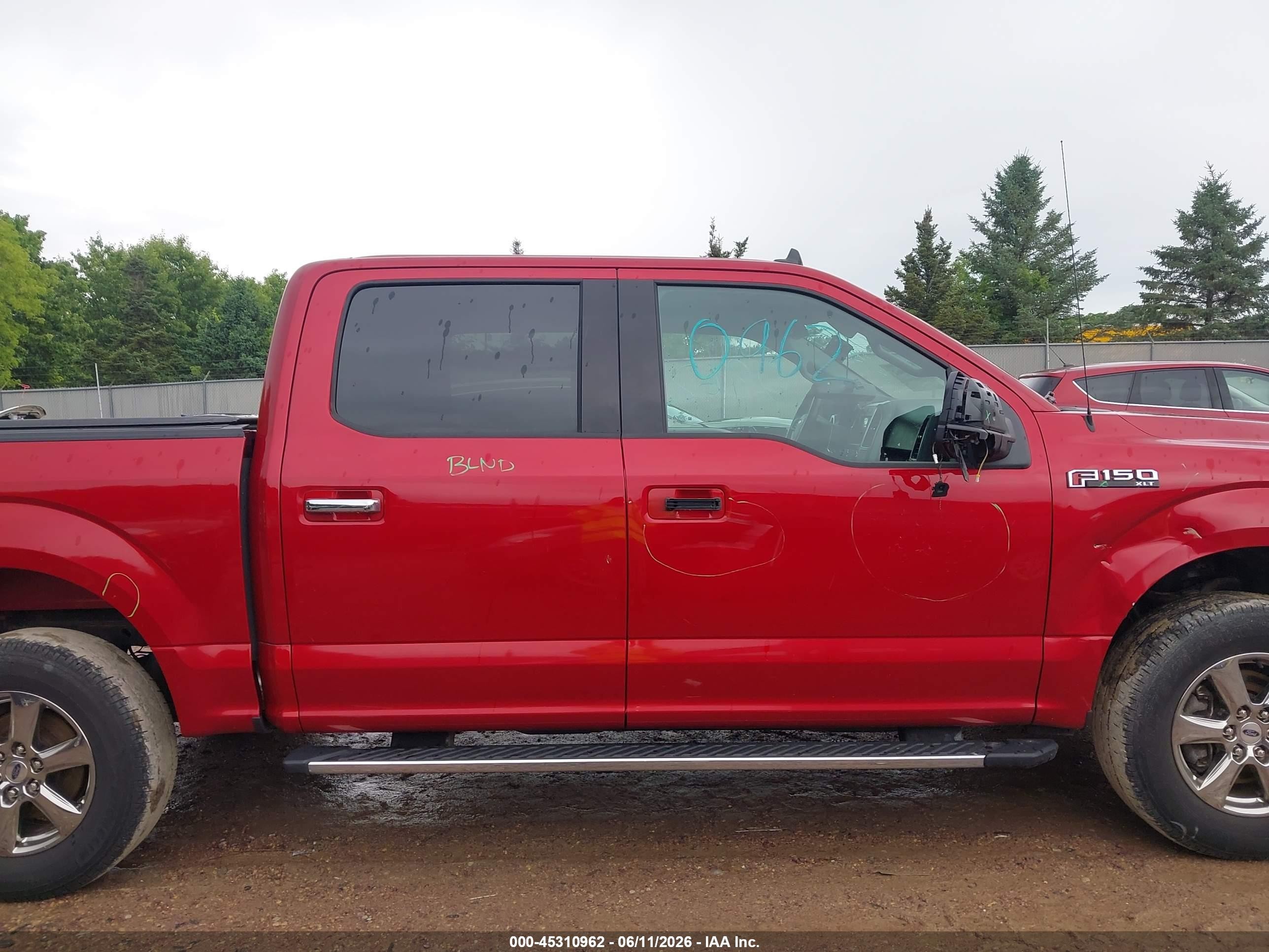 2020 Ford F-150 Xlt Red vin: 1FTEW1E5XLKF09861