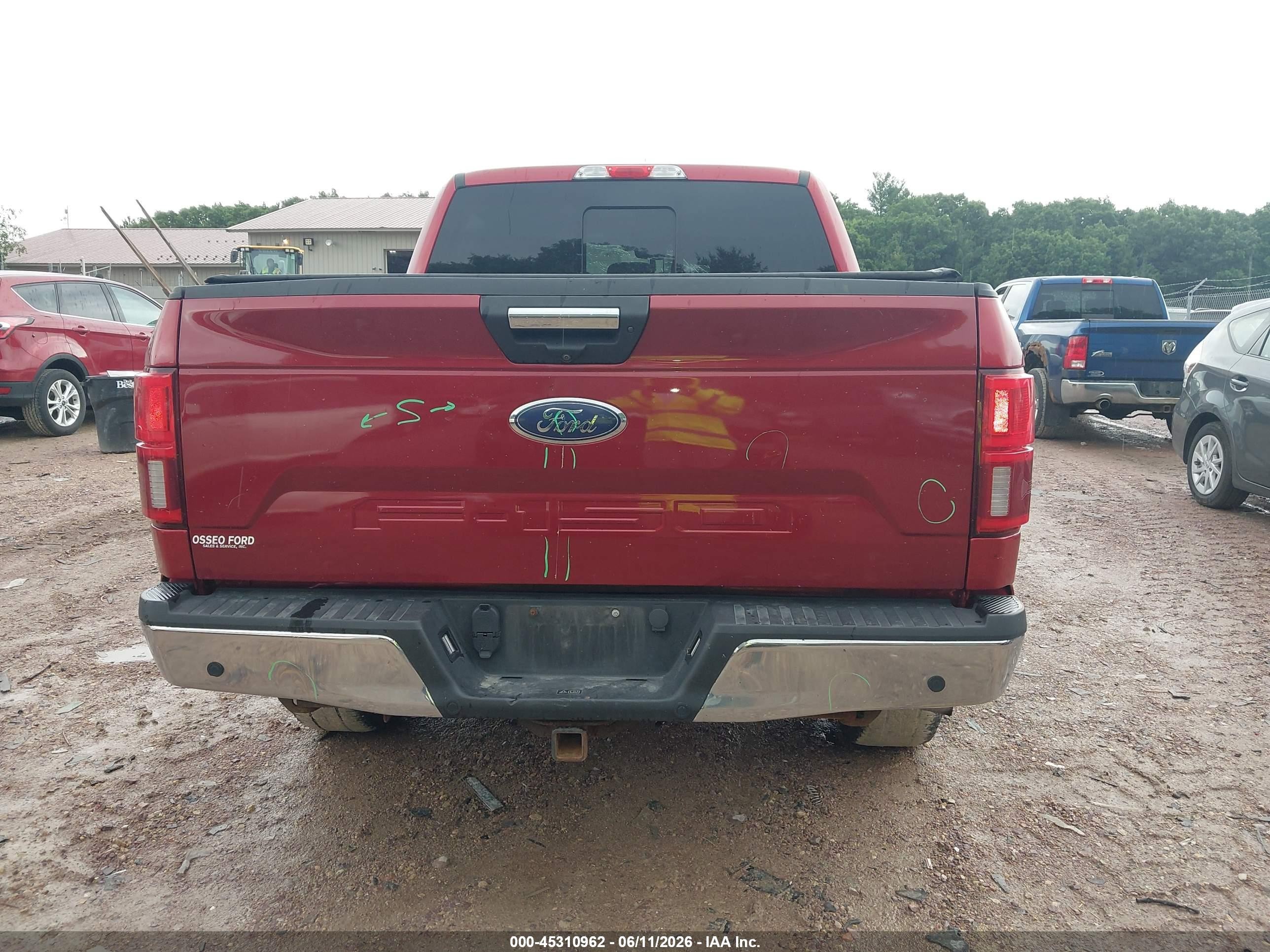 2020 Ford F-150 Xlt Red vin: 1FTEW1E5XLKF09861