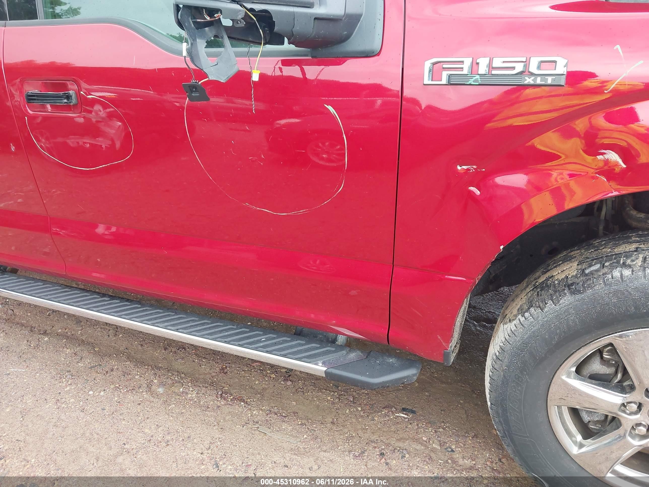 2020 Ford F-150 Xlt Red vin: 1FTEW1E5XLKF09861