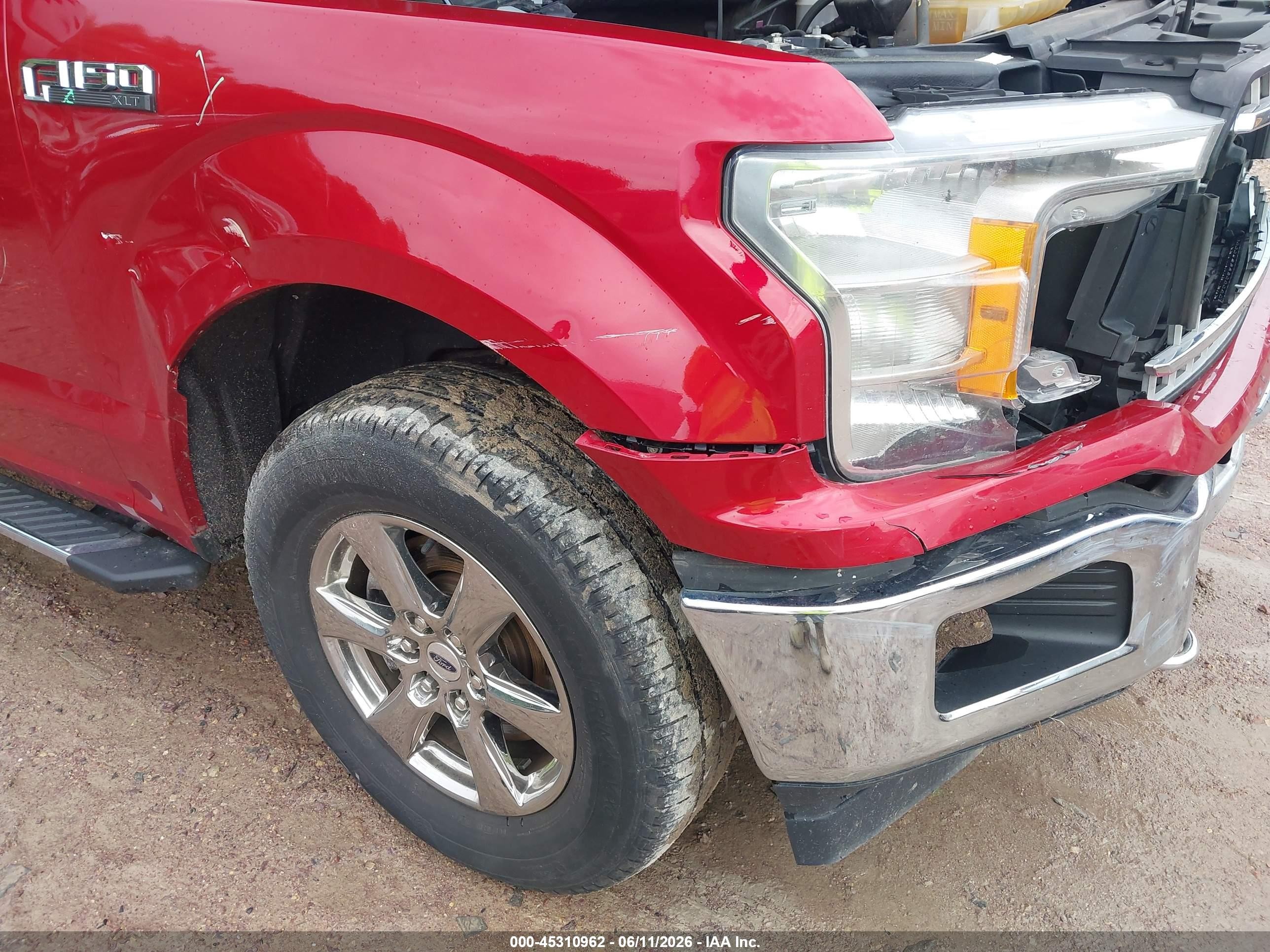 2020 Ford F-150 Xlt Red vin: 1FTEW1E5XLKF09861