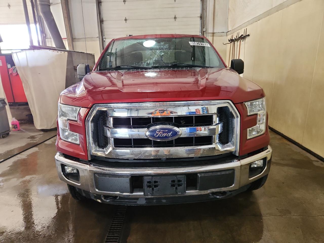 2015 Ford F150 Supercrew Red vin: 1FTEW1E84FKE12332 Damage: Hood, Chipped, 4