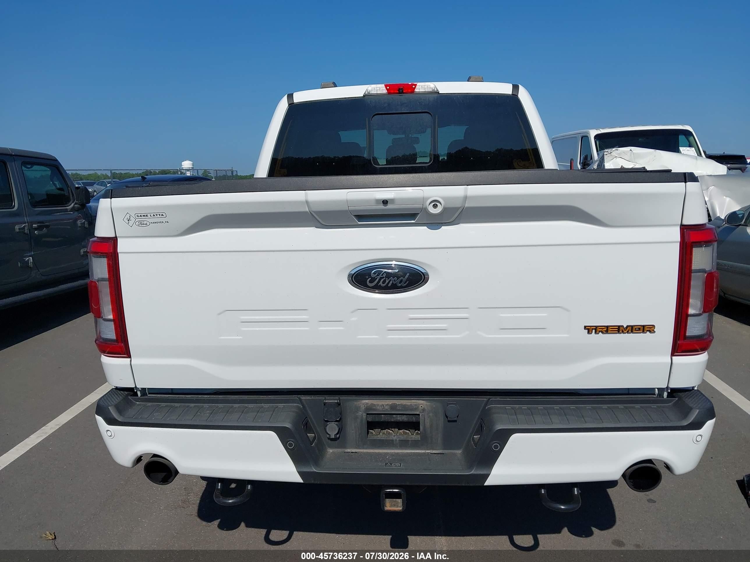 2022 Ford F-150 Tremor White vin: 1FTEW1E84NFA02430