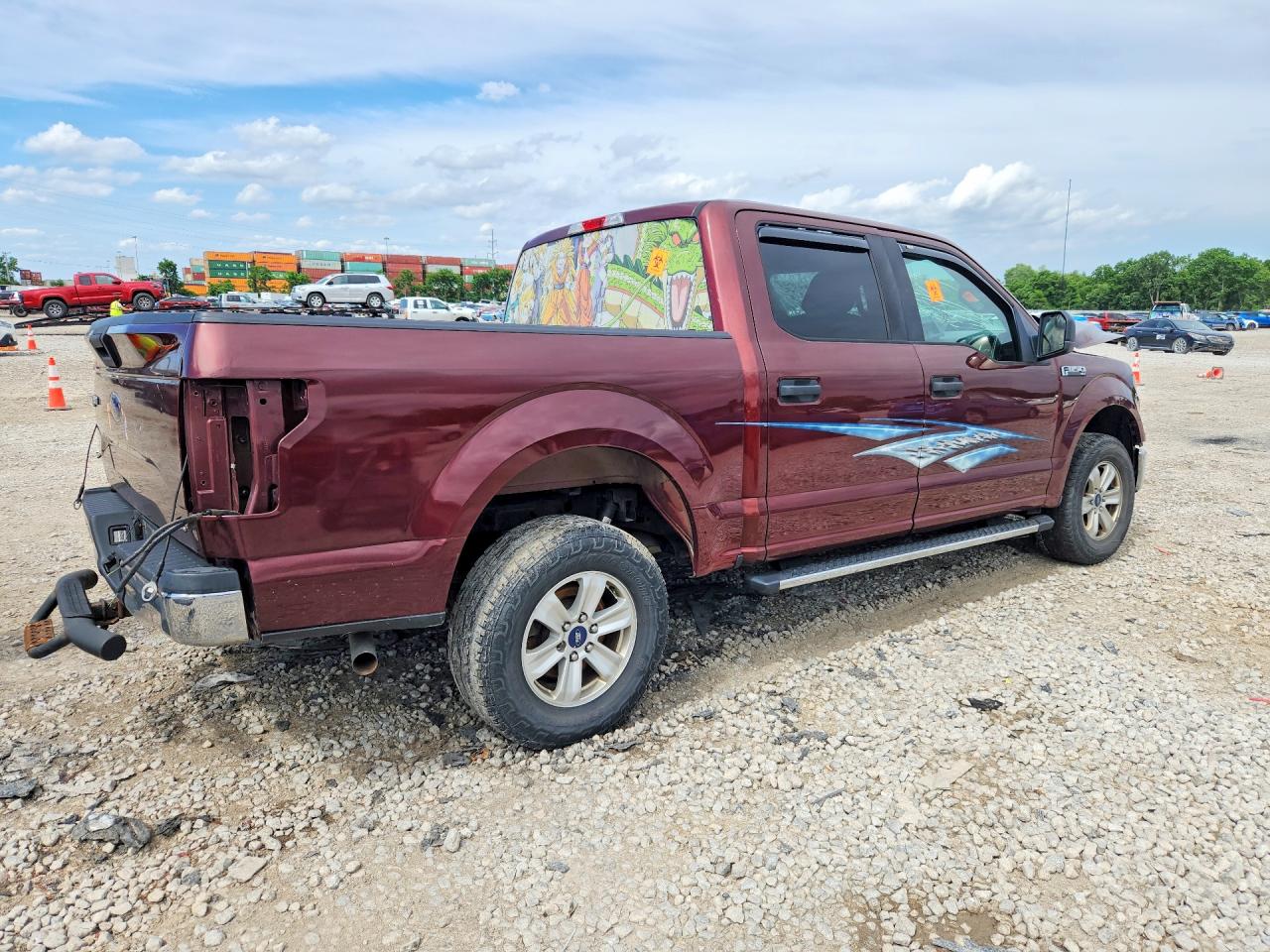 2015 Ford F150 Supercrew Темно-бордовый vin: 1FTEW1E85FFB15322