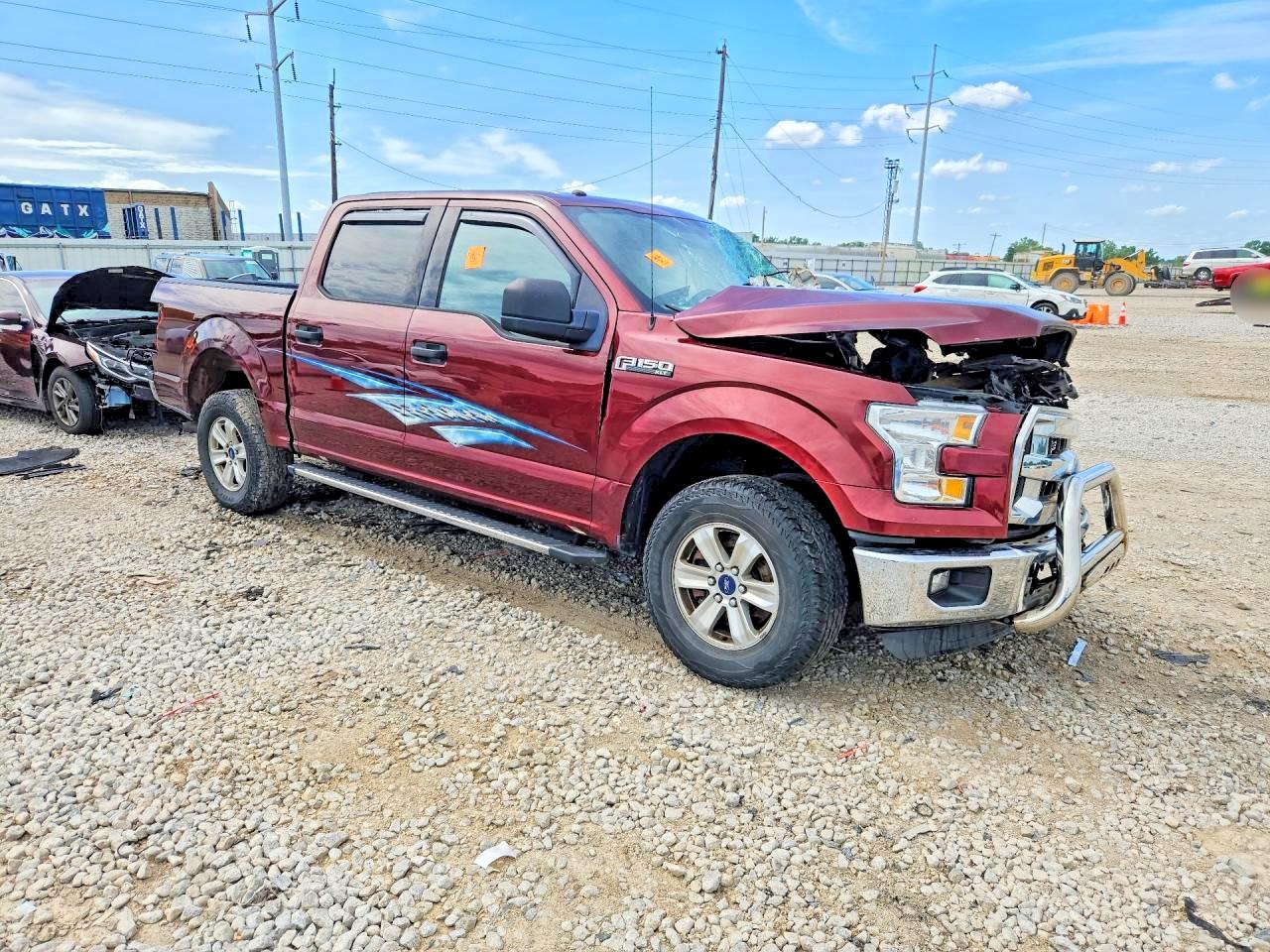 2015 Ford F150 Supercrew Темно-бордовый vin: 1FTEW1E85FFB15322