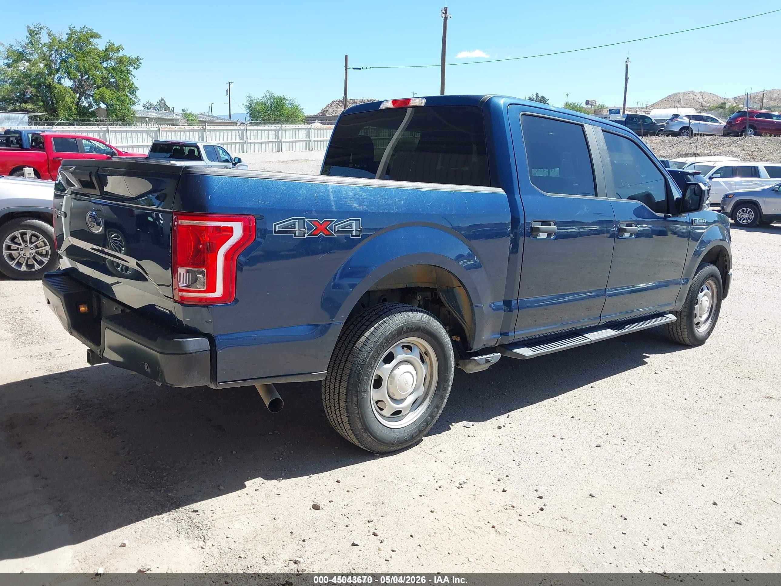 2015 Ford F-150 Xl Dark Blue vin: 1FTEW1E87FKD92075