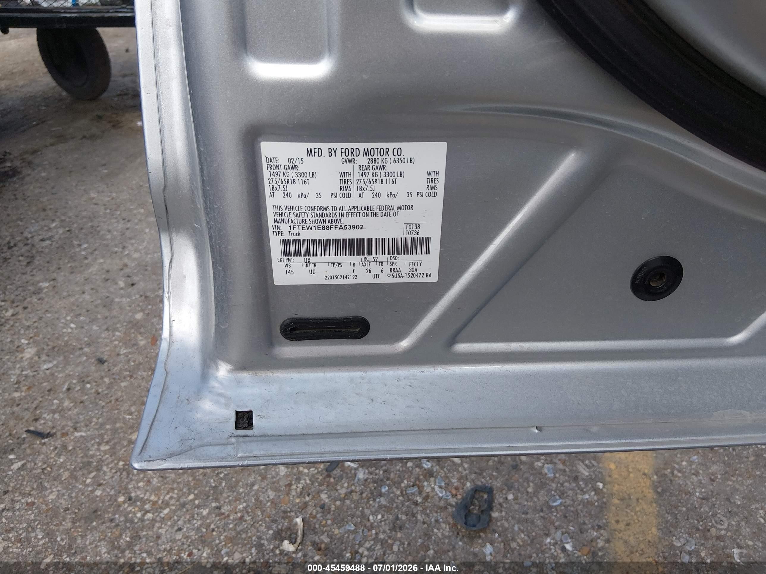 2015 Ford F-150 Xlt Silver vin: 1FTEW1E88FFA53902