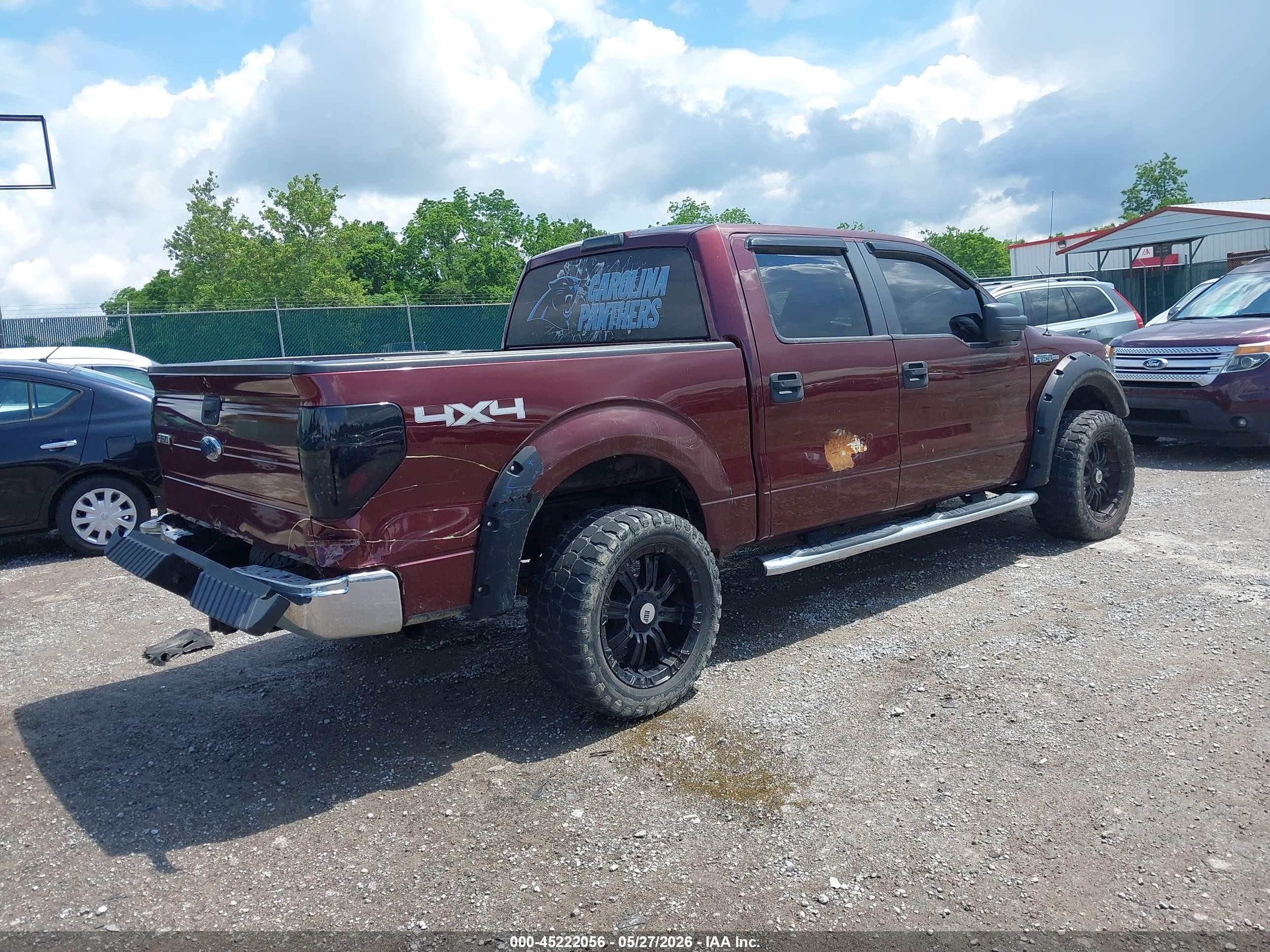 2010 Ford F-150 Xlt Maroon vin: 1FTEW1E89AFC69878