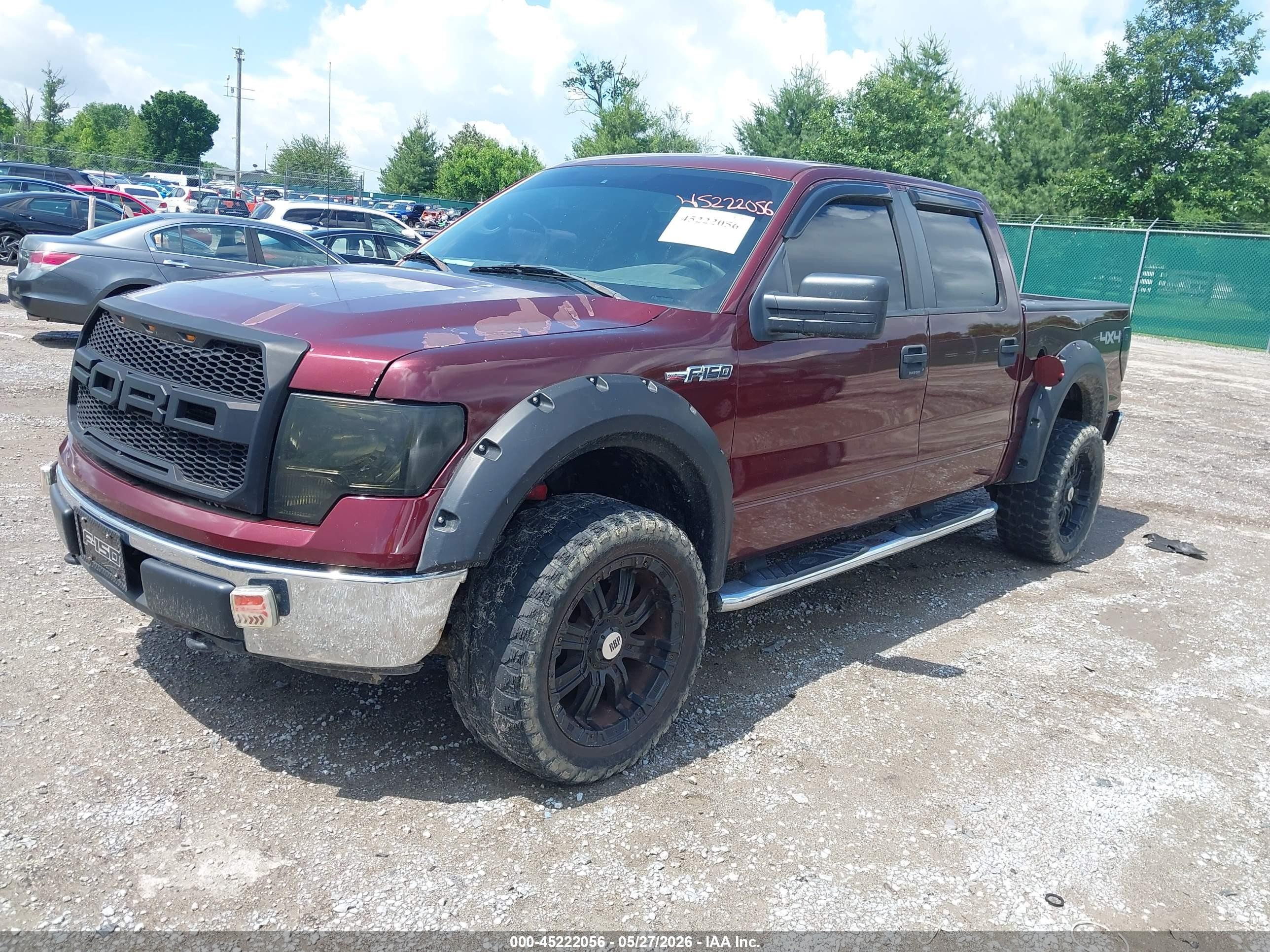 2010 Ford F-150 Xlt Maroon vin: 1FTEW1E89AFC69878