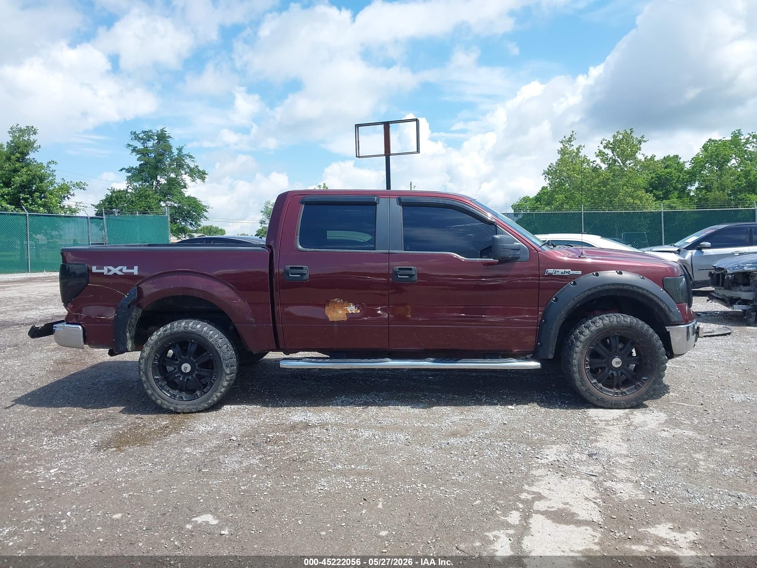 2010 Ford F-150 Xlt Maroon vin: 1FTEW1E89AFC69878