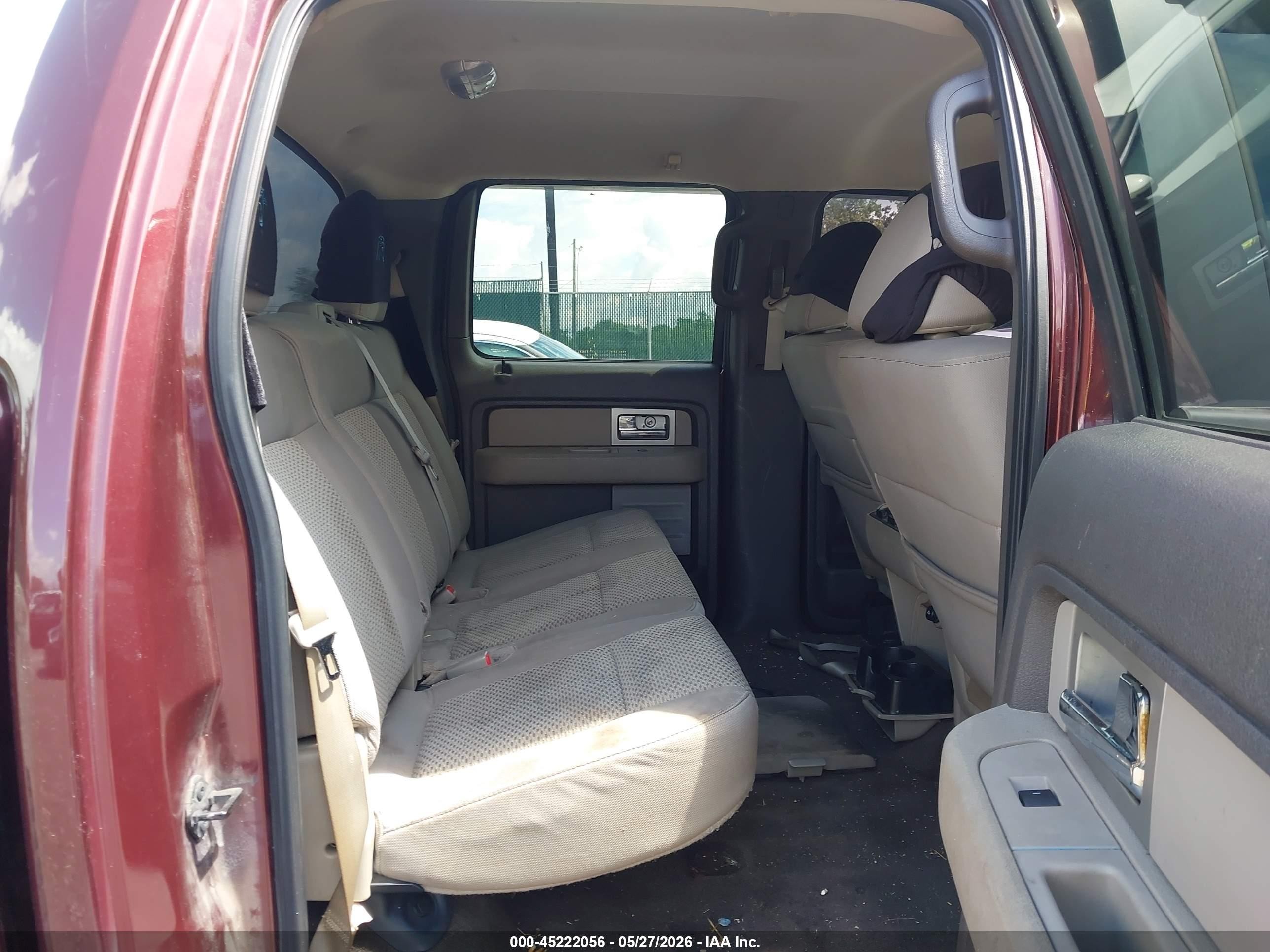 2010 Ford F-150 Xlt Maroon vin: 1FTEW1E89AFC69878