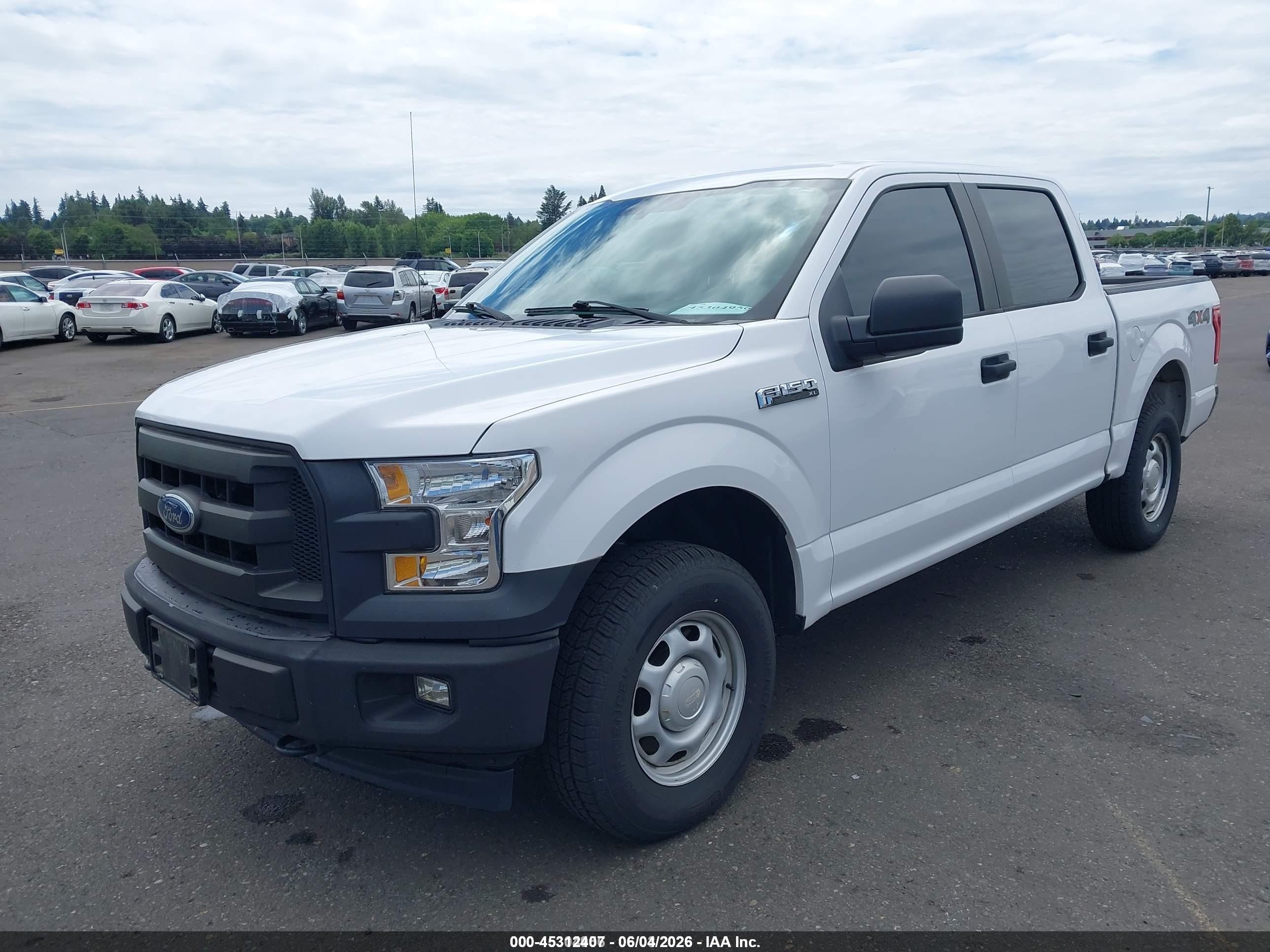 2017 Ford F-150 Xl White vin: 1FTEW1E8XHKE26349