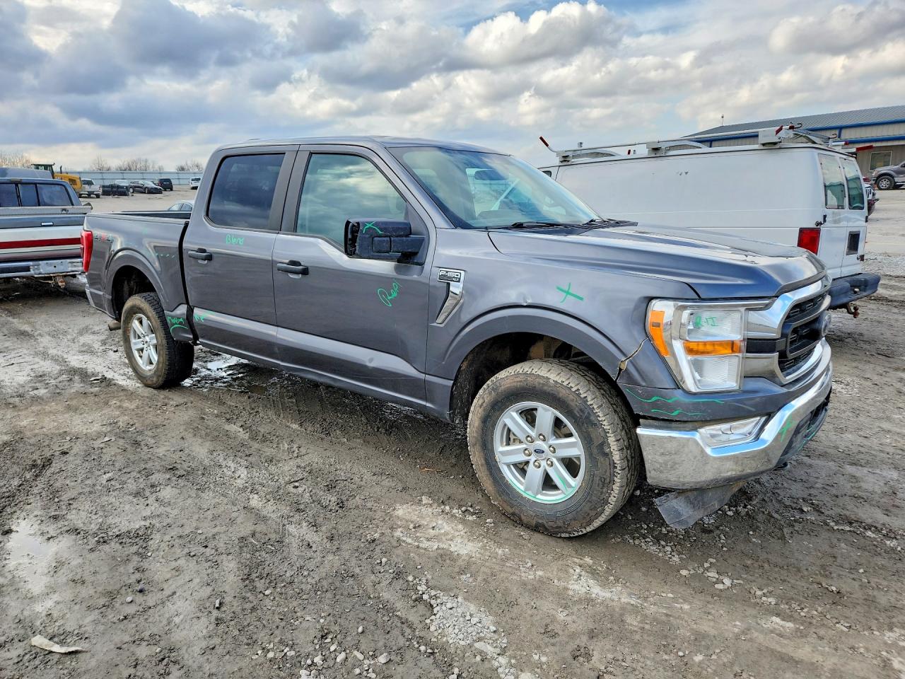 2021 Ford F150 Supercrew Gray vin: 1FTEW1EB4MKD66901