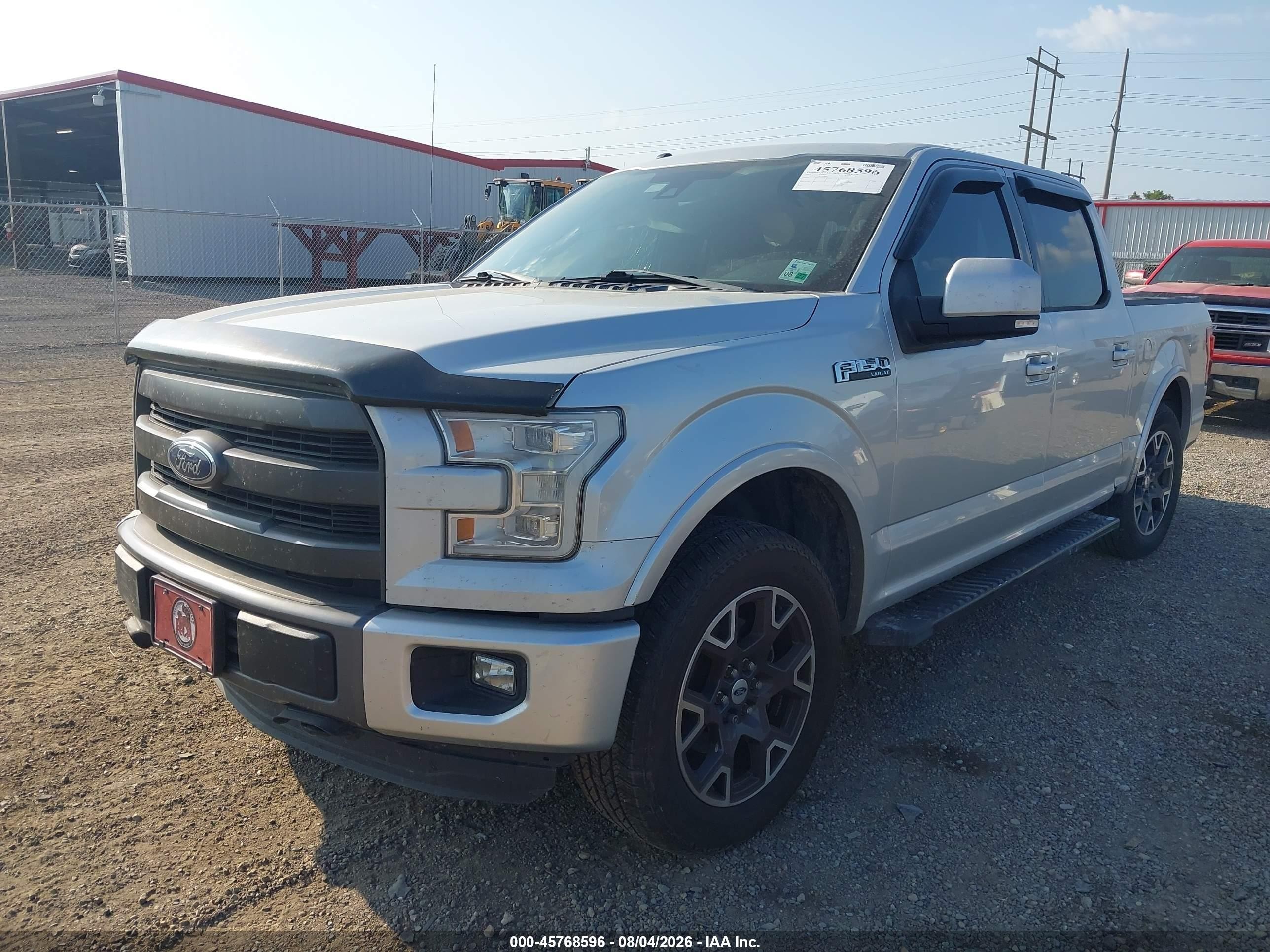 2015 Ford F-150 Lariat Silver vin: 1FTEW1EF0FFA38843