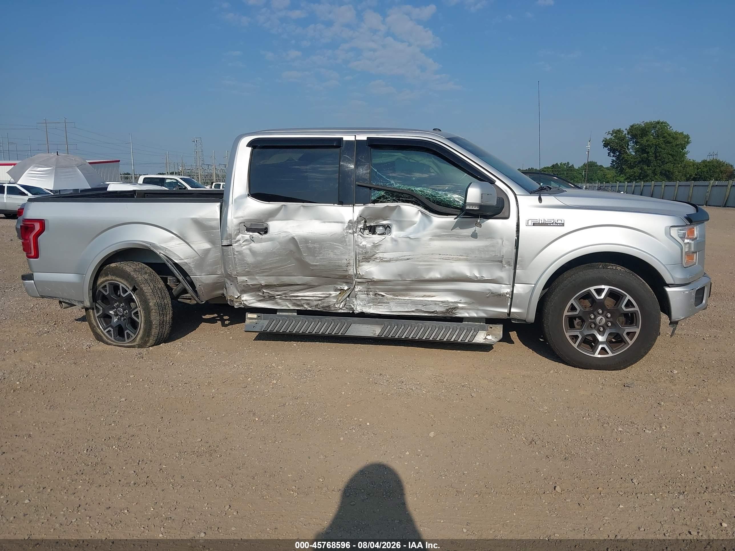 2015 Ford F-150 Lariat Silver vin: 1FTEW1EF0FFA38843