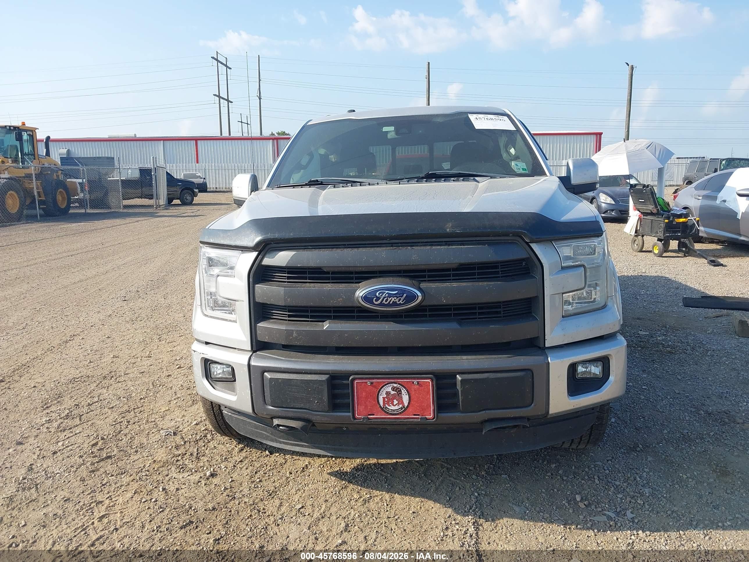 2015 Ford F-150 Lariat Silver vin: 1FTEW1EF0FFA38843