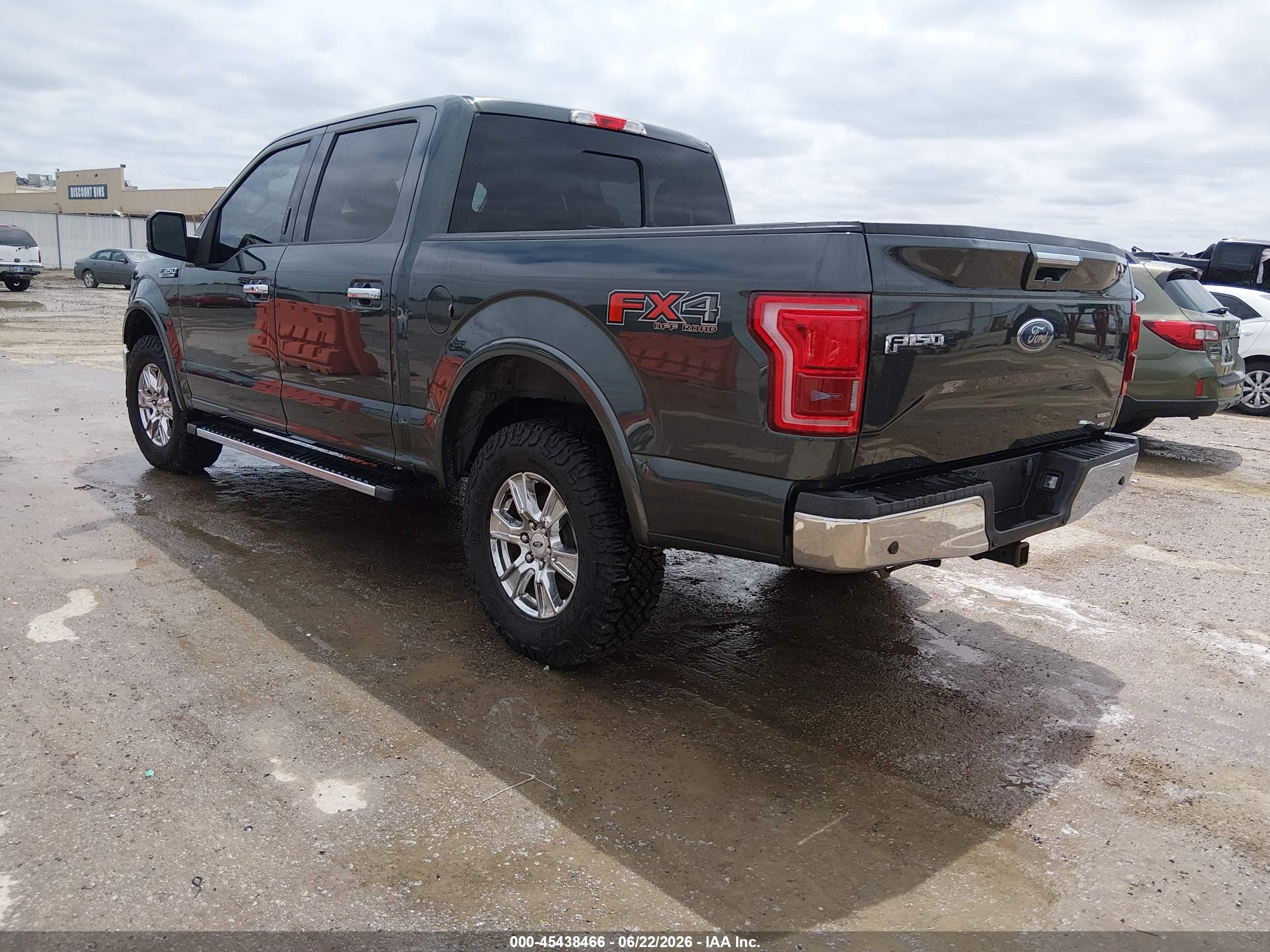 2015 Ford F-150 Lariat Gray vin: 1FTEW1EF0FKE48632