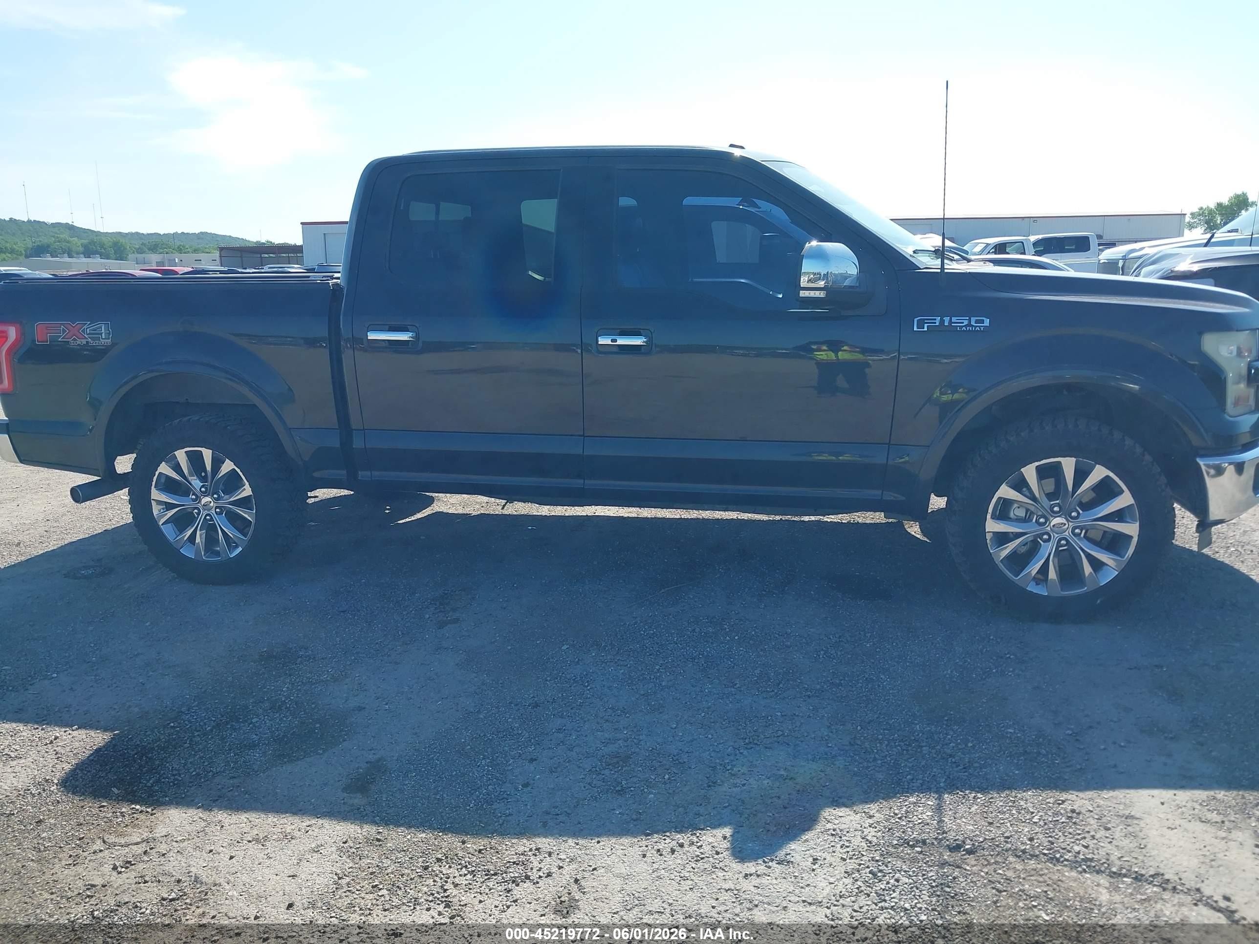 2015 Ford F-150 Lariat Black vin: 1FTEW1EF0FKE85096